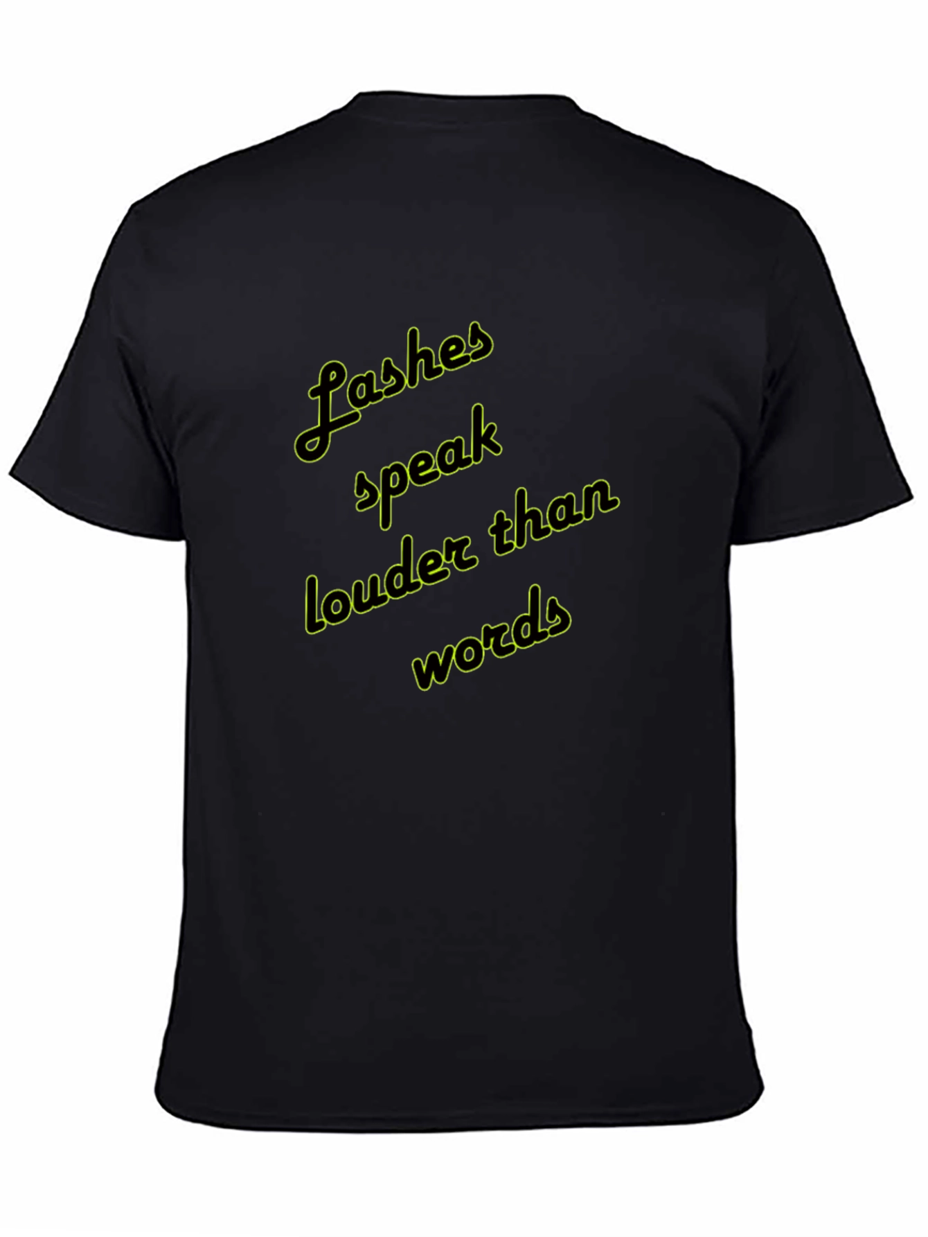 Black Lashes Speak Louder Graphic T-Shirt view 4