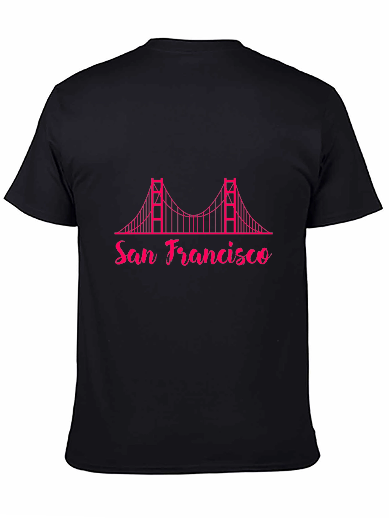 Black San Francisco Bridge Graphic Tee - Black view 4