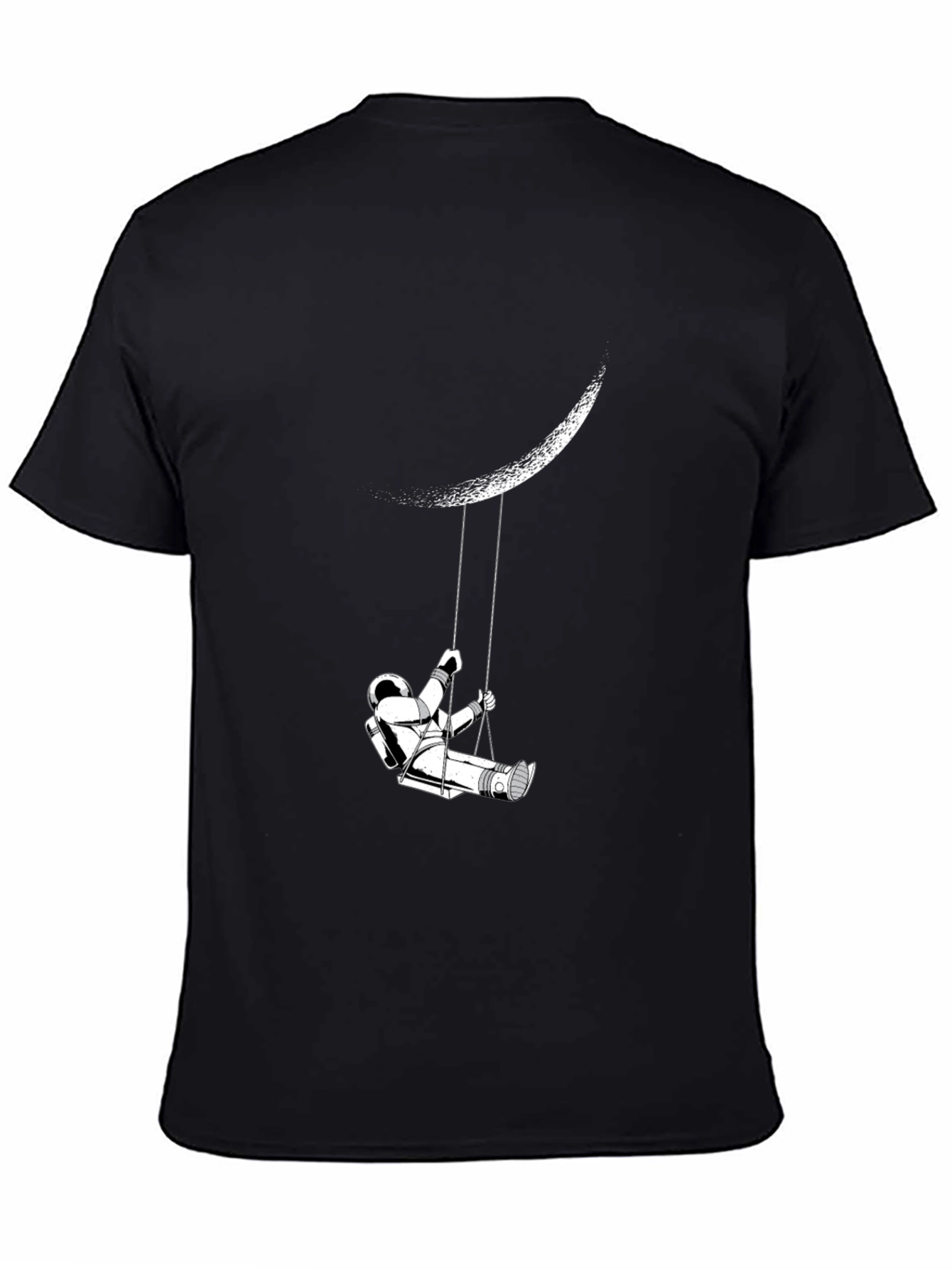Black Astronaut Moon Swing Graphic Tee view 4