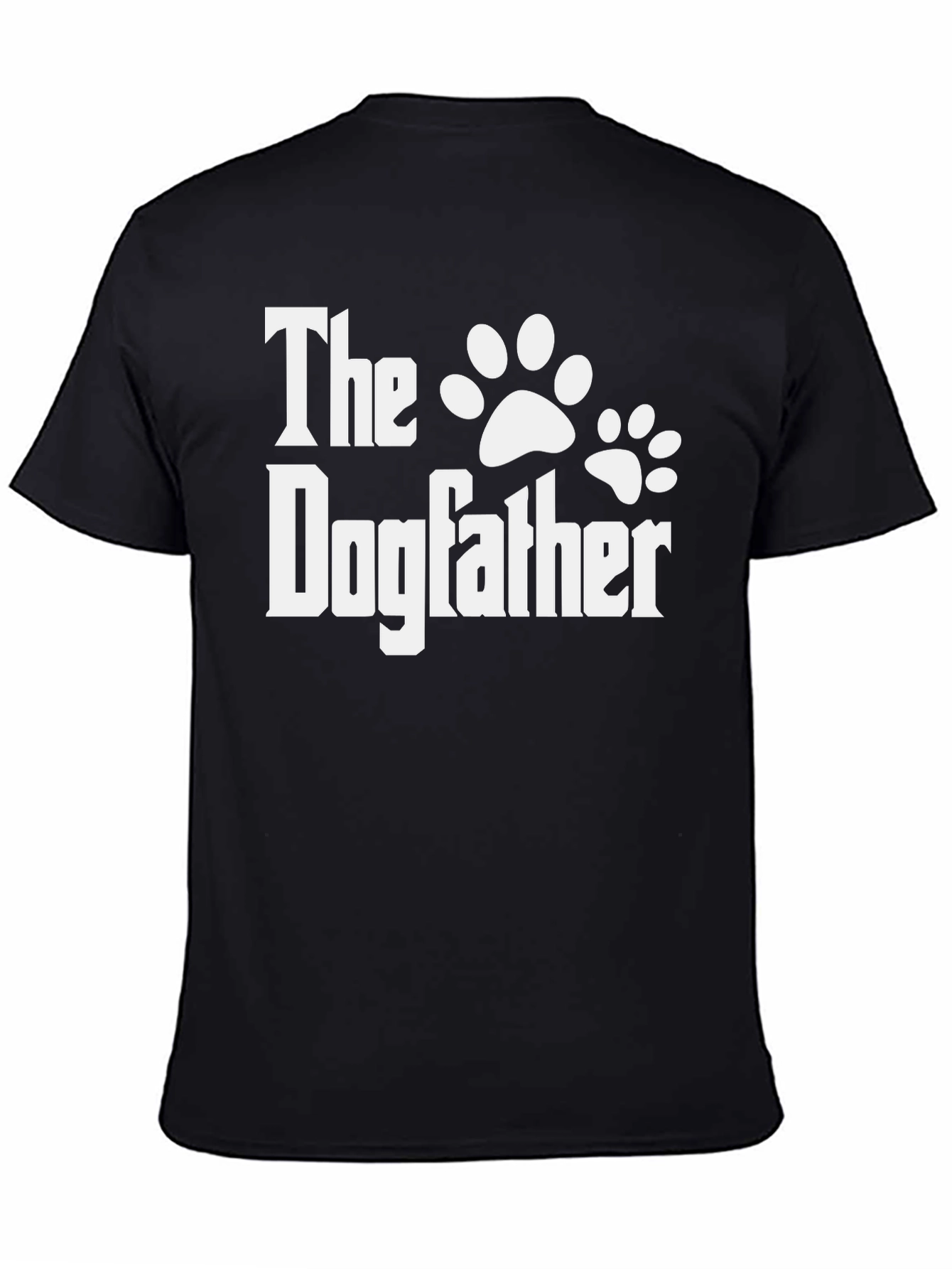 Black The Dogfather T-Shirt - Funny Dog Lover Tee view 4