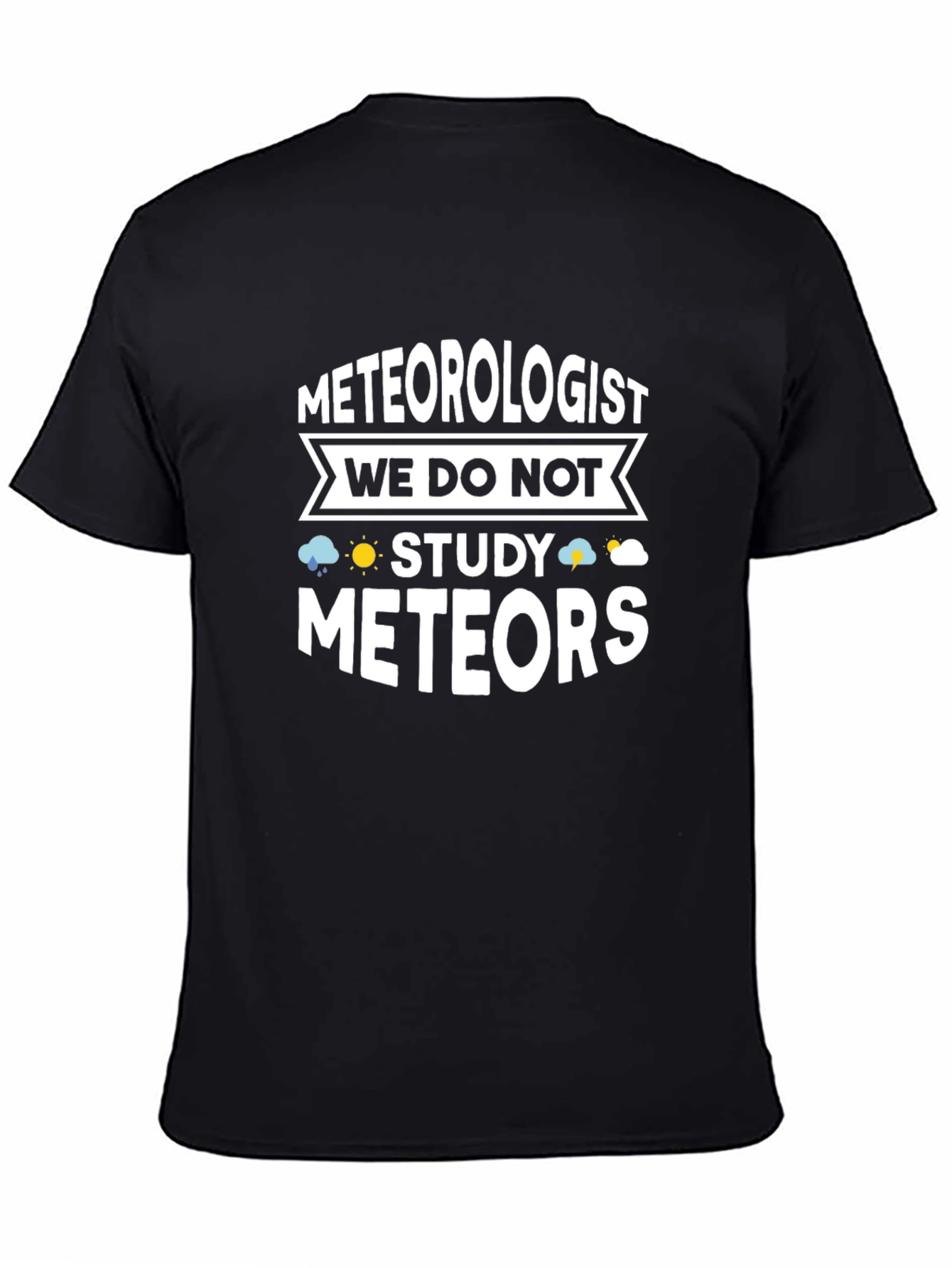 Black Meteorologist Study Funny T-Shirt view 4