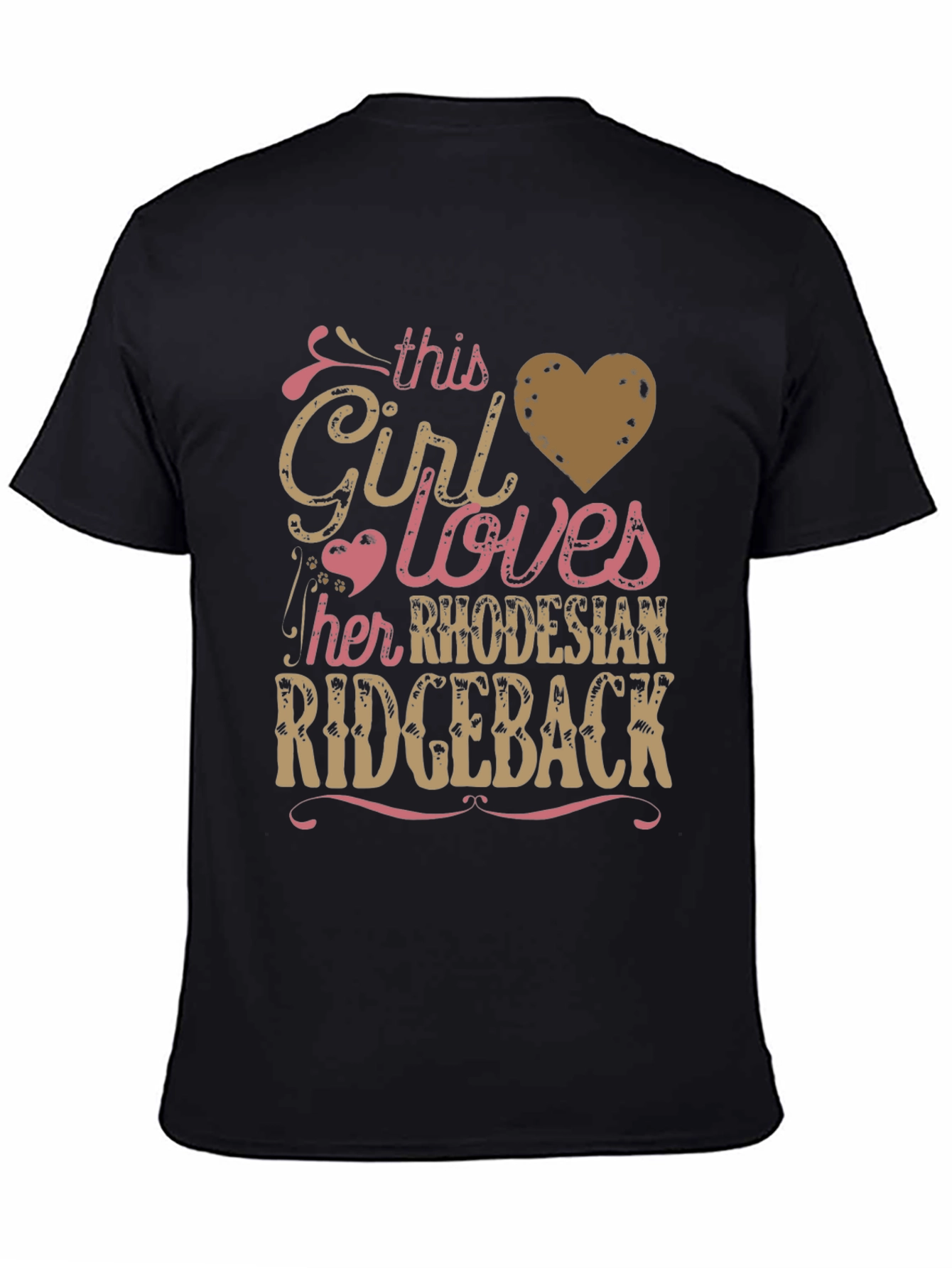 Black Rhodesian Ridgeback Lover T-Shirt - Girl's Best Friend Tee view 4