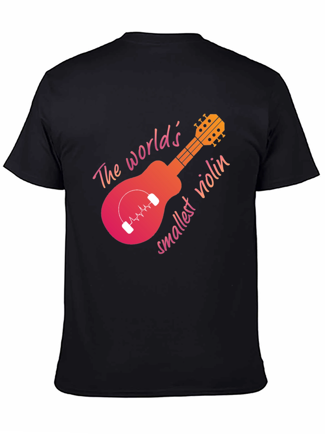 Black World's Smallest Violin Graphic Tee - Black view 4