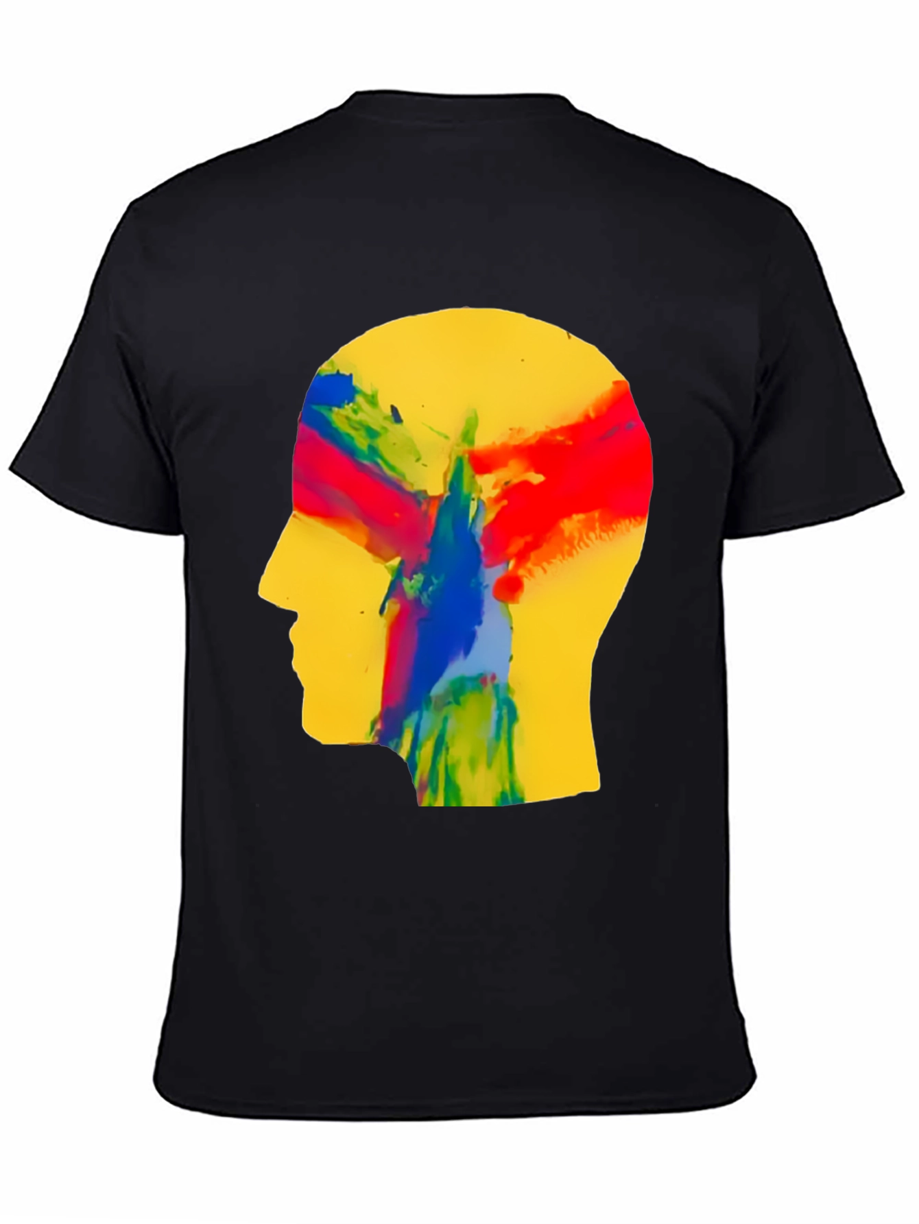 Black Abstract Mind T-Shirt - Artistic Expression view 4