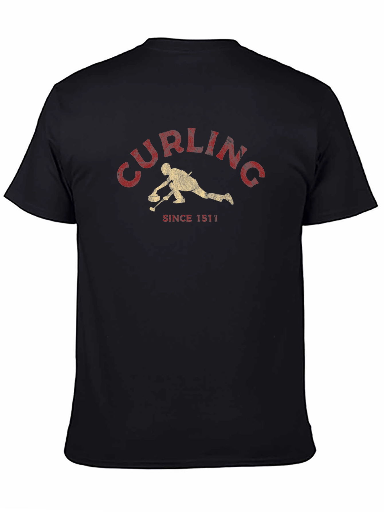 Black Curling Since 1511 Graphic T-Shirt view 4