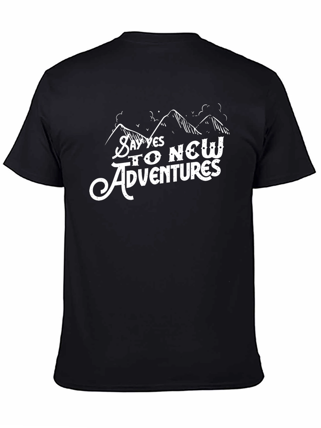 Black Say Yes to New Adventures Graphic Tee - Black view 4