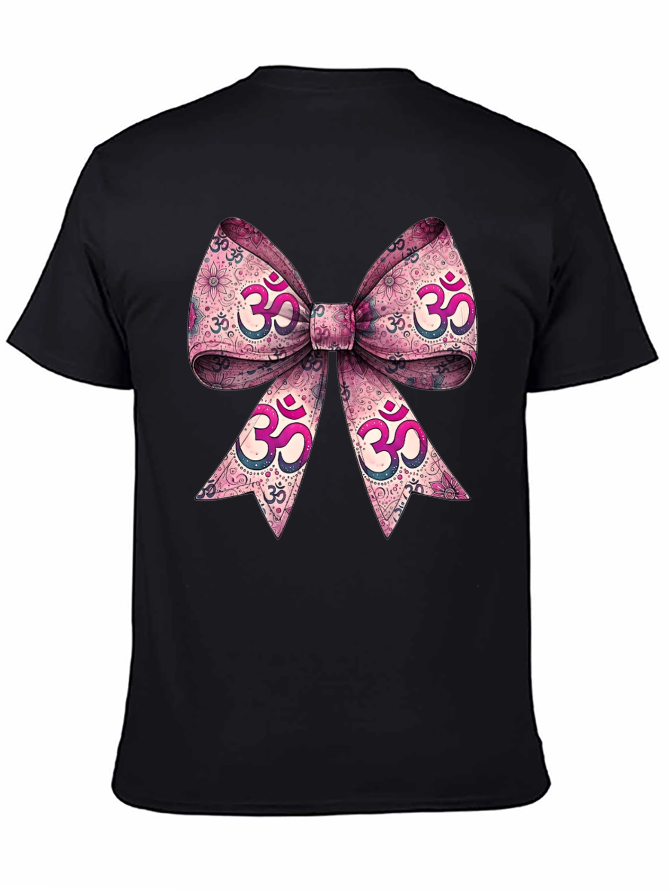 Black Om Symbol Bow T-Shirt view 4