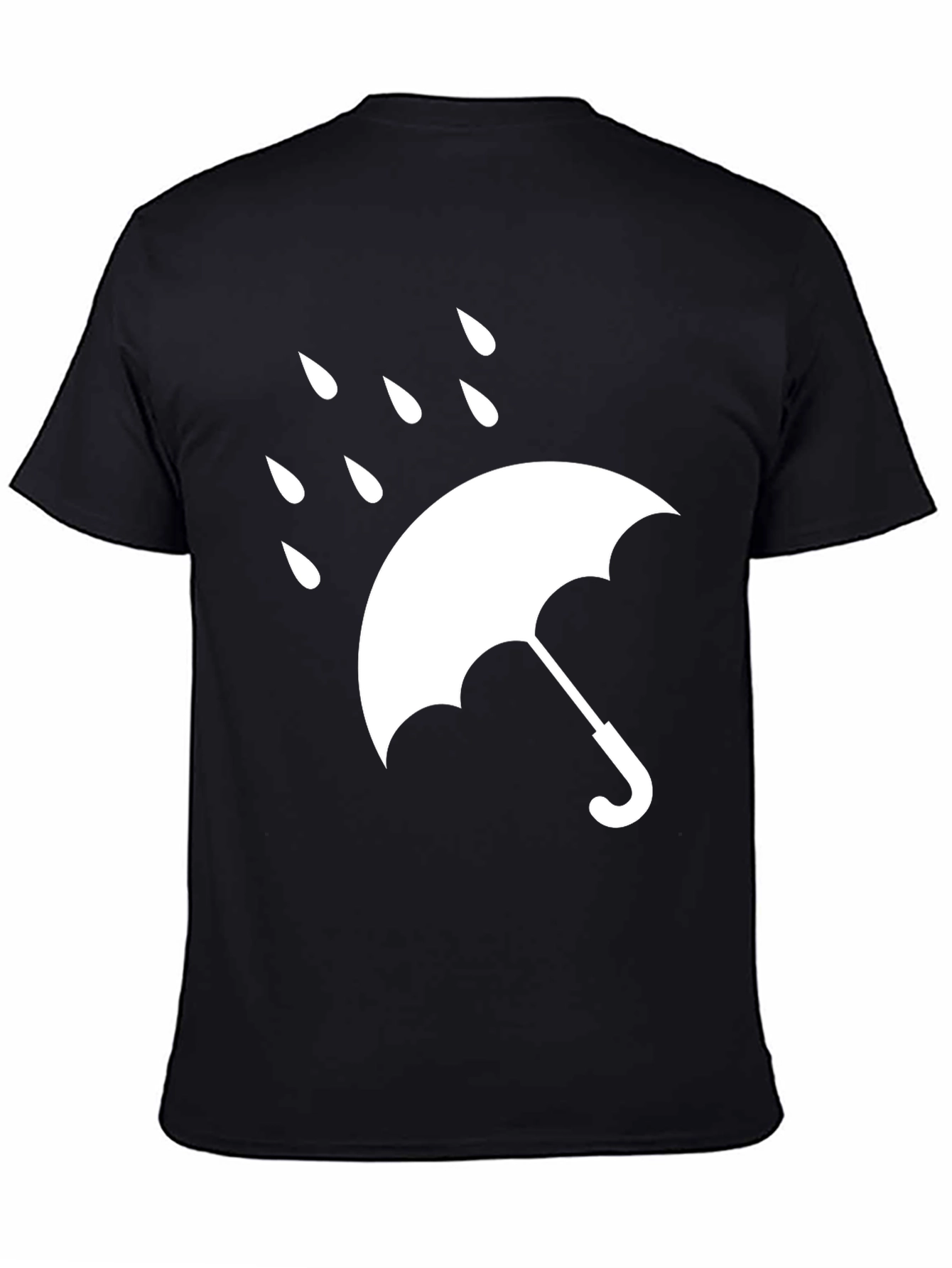 Black Umbrella Graphic T-Shirt - Weather Ready Tee view 4