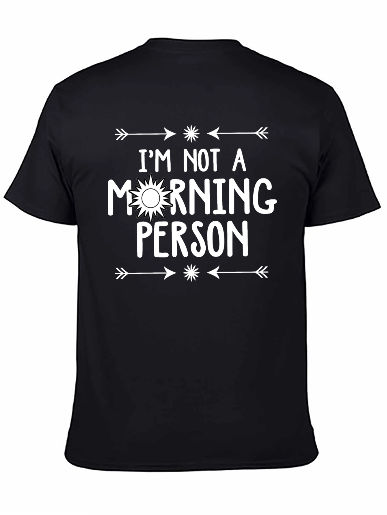 Black I'm Not a Morning Person Graphic T-Shirt view 4