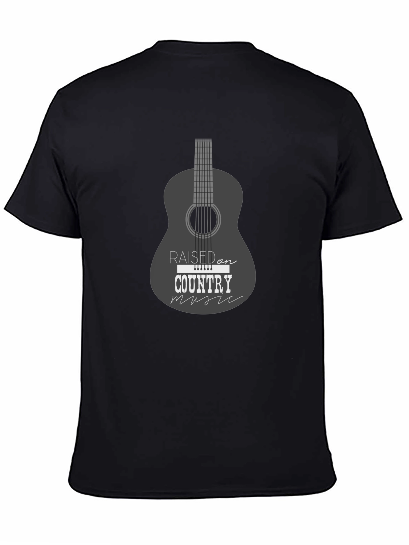 Black Country Music Guitar T-Shirt view 4