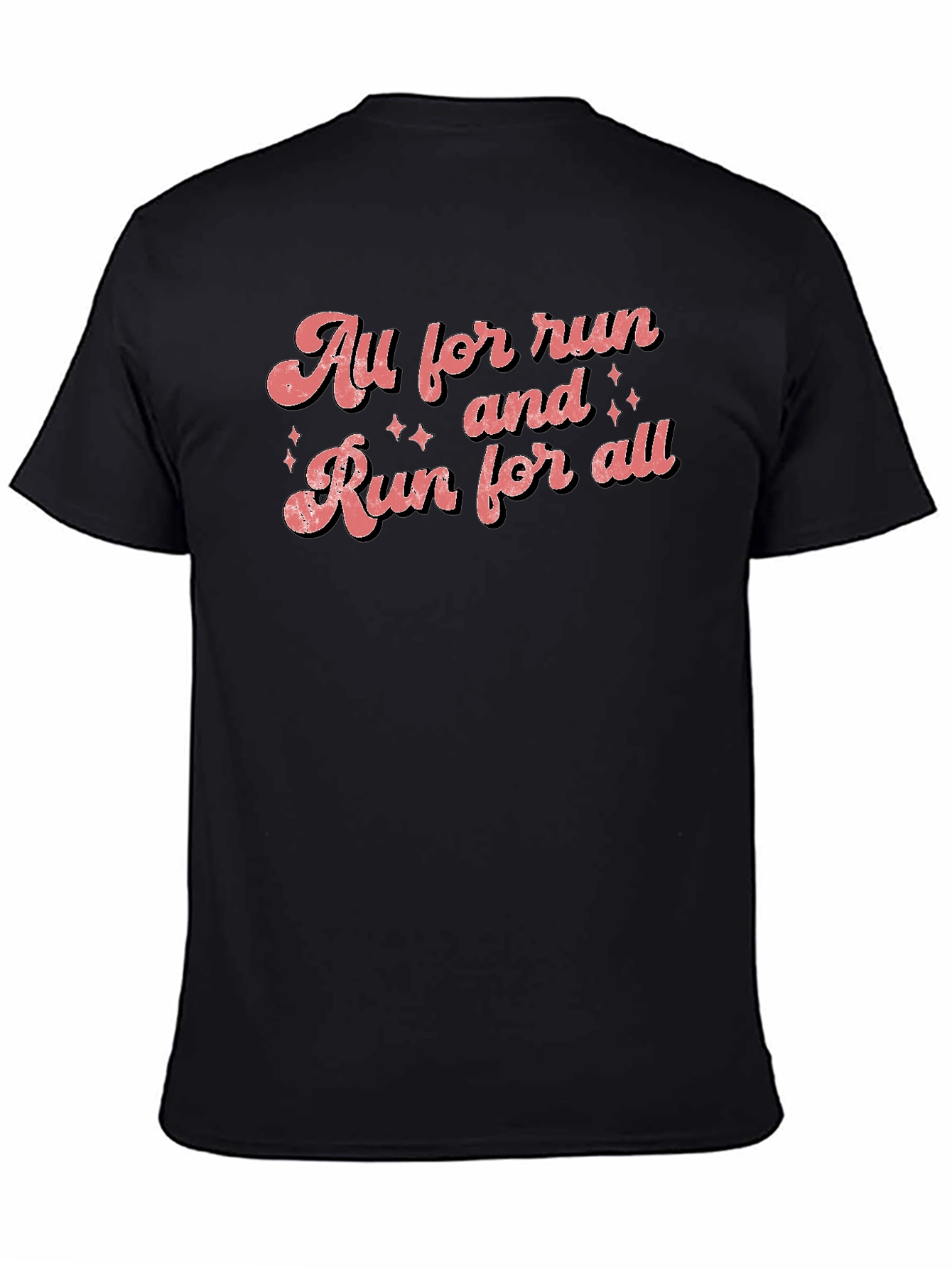 Black All for Run and Run for All T-Shirt view 4