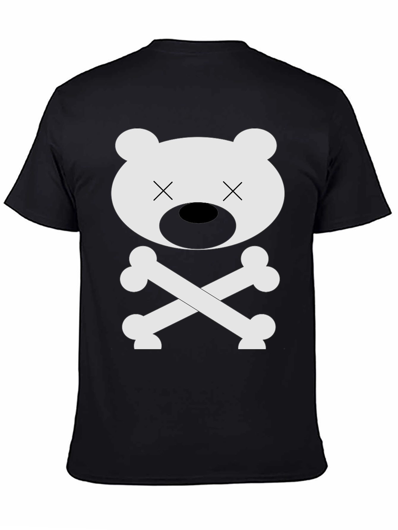 Black Bear Bones Graphic T-Shirt - Men's Crew Neck view 4