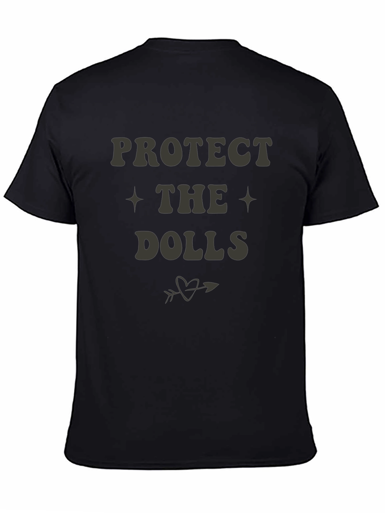 Black Protect the Dolls Graphic Tee - Unisex Cotton T-Shirt view 4