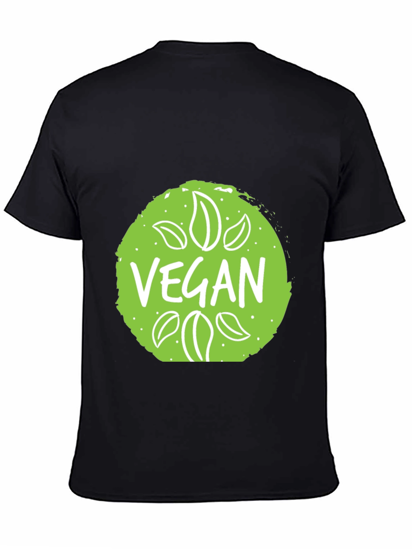 Black Vegan Graphic Tee - Unisex Soft Cotton Blend T-Shirt view 4