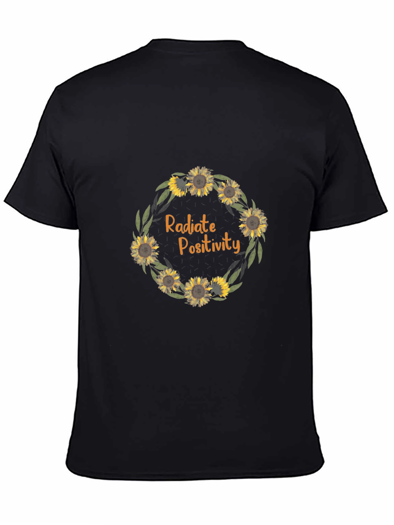 Radiate Positivity Sunflower Wreath Graphic Tee - 4