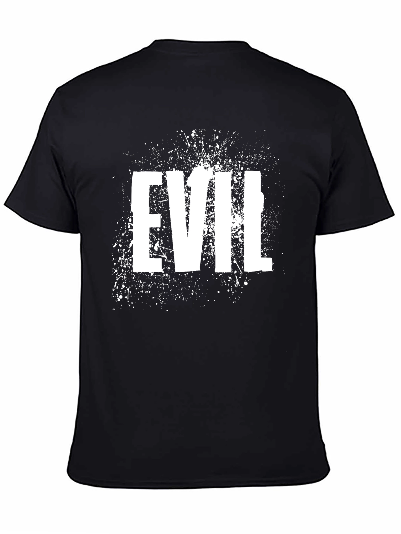 Black Evil Graphic Print T-Shirt - Black view 4