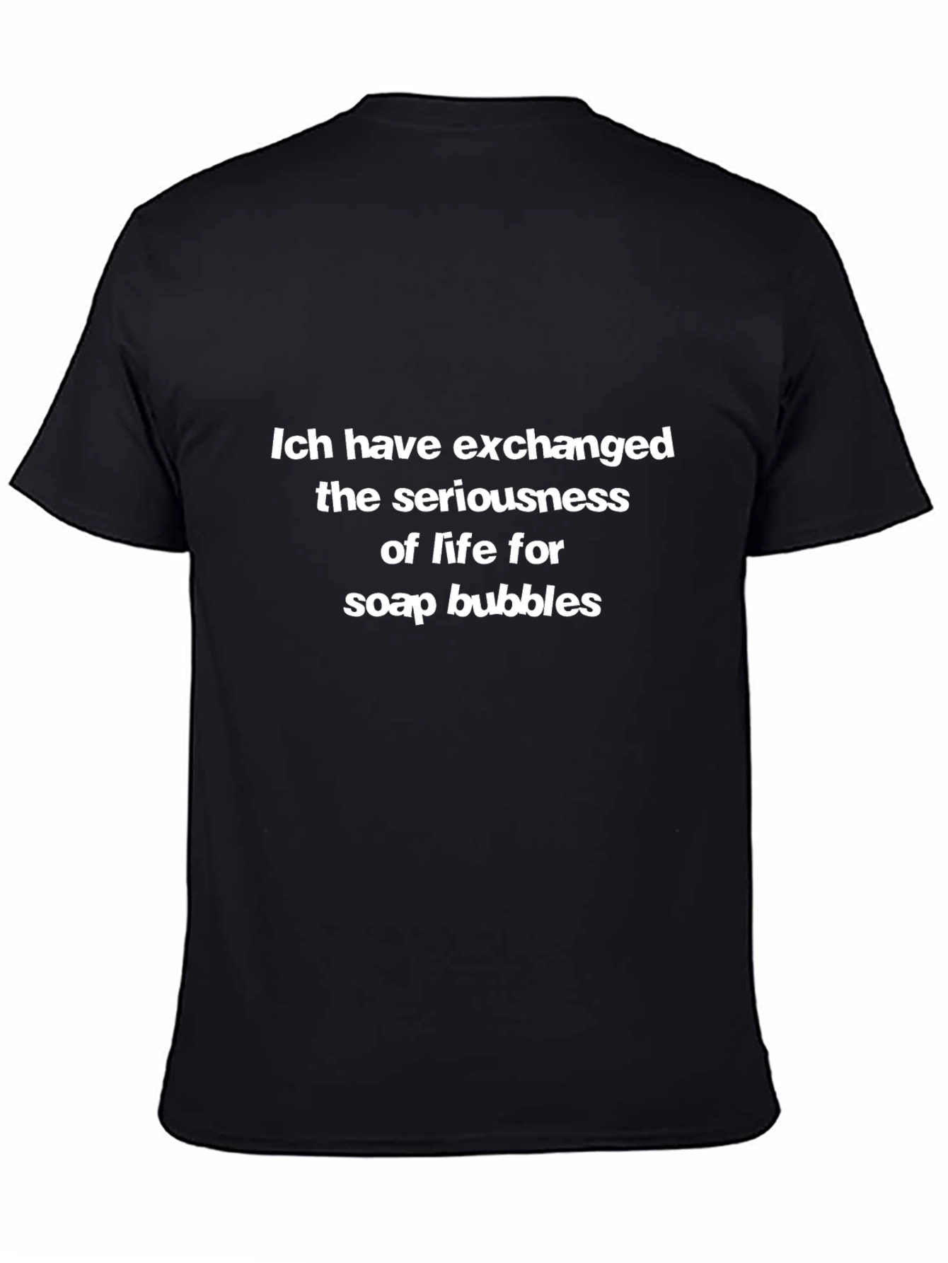 Black Soap Bubbles T-Shirt - Funny Graphic Tee view 4