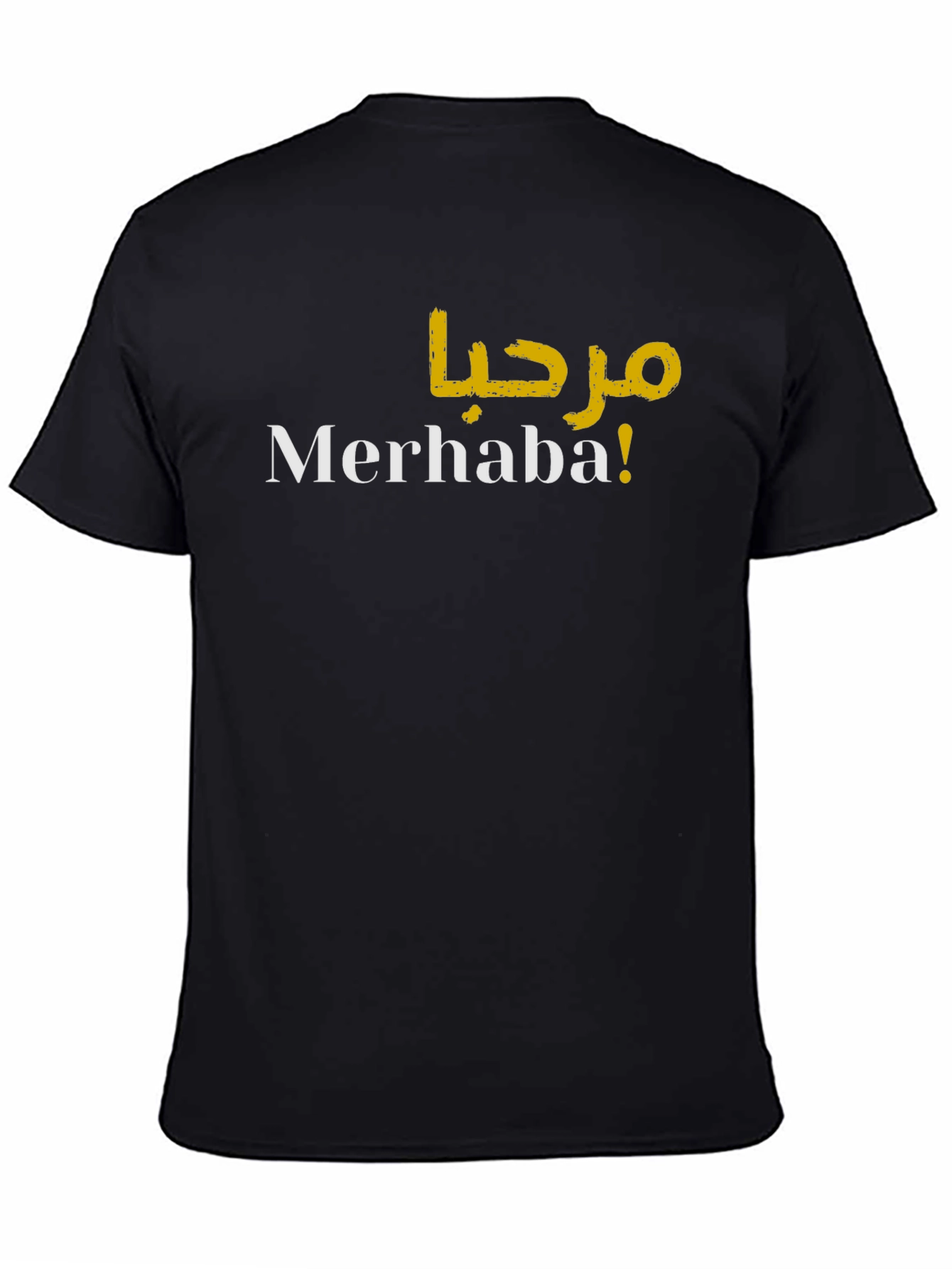 Black Merhaba! Graphic Tee - Stylish Unisex T-Shirt view 4