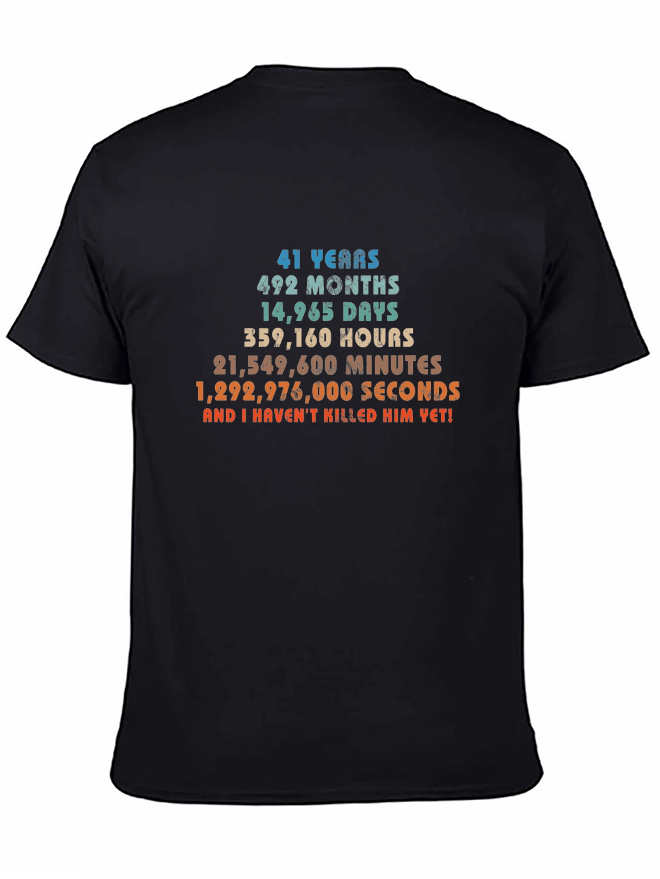 Black Funny 41st Birthday T-Shirt Gift Idea view 4