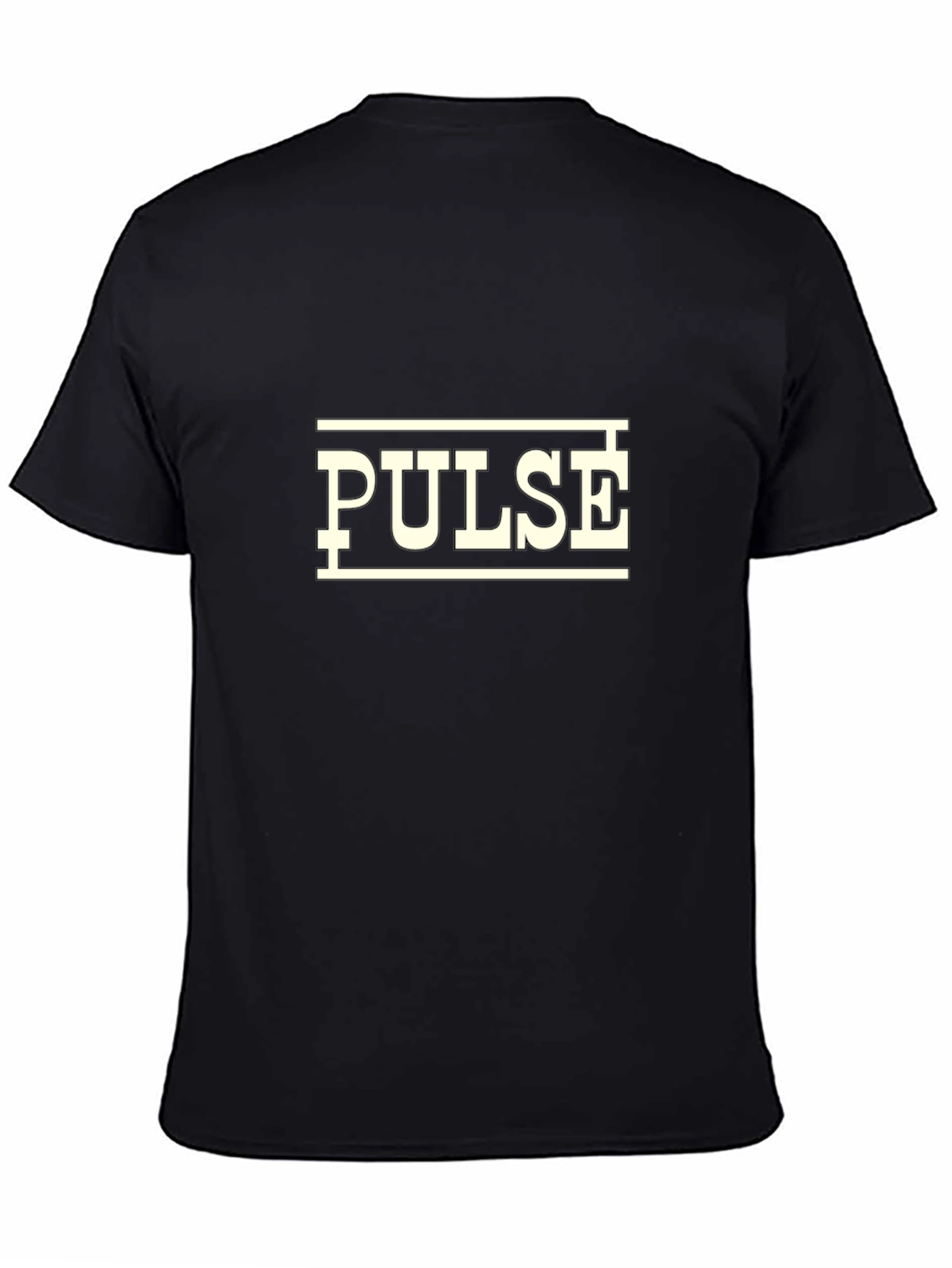 Black Pulse Graphic T-Shirt - Black Cotton Tee view 4