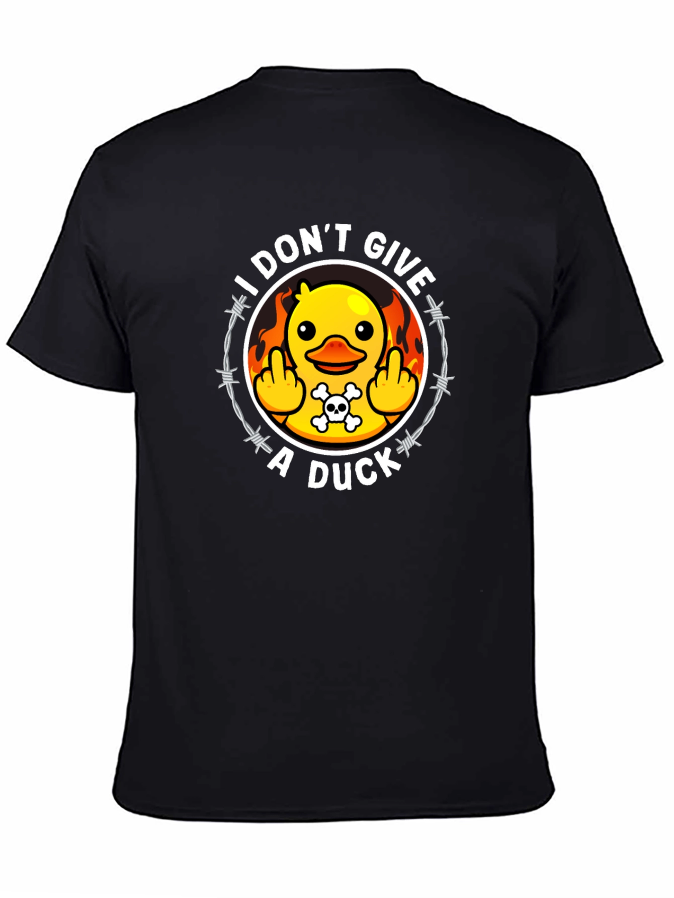 Black I Don't Give a Duck Graphic T-Shirt view 4