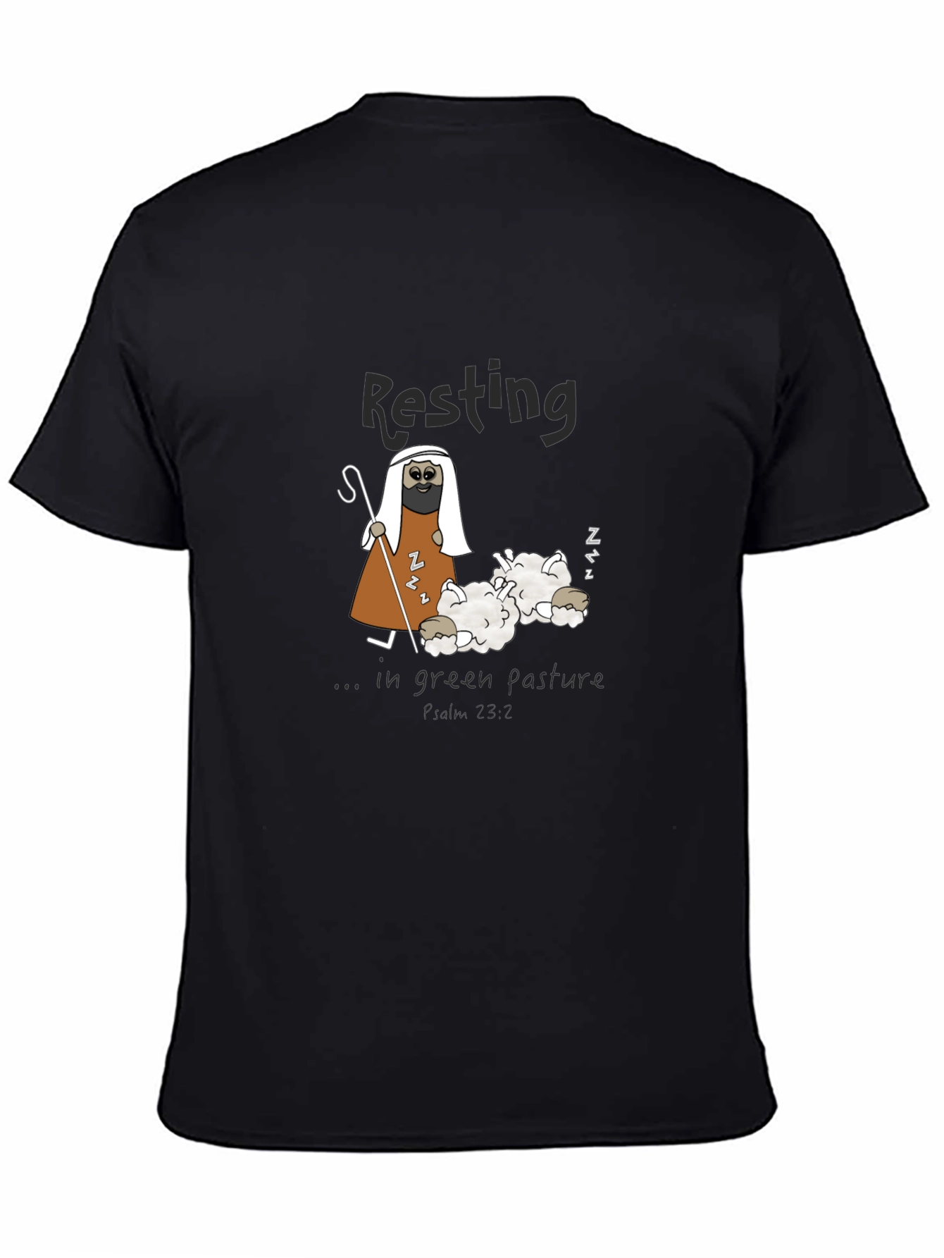 Black Resting Shepherd Graphic Tee view 4