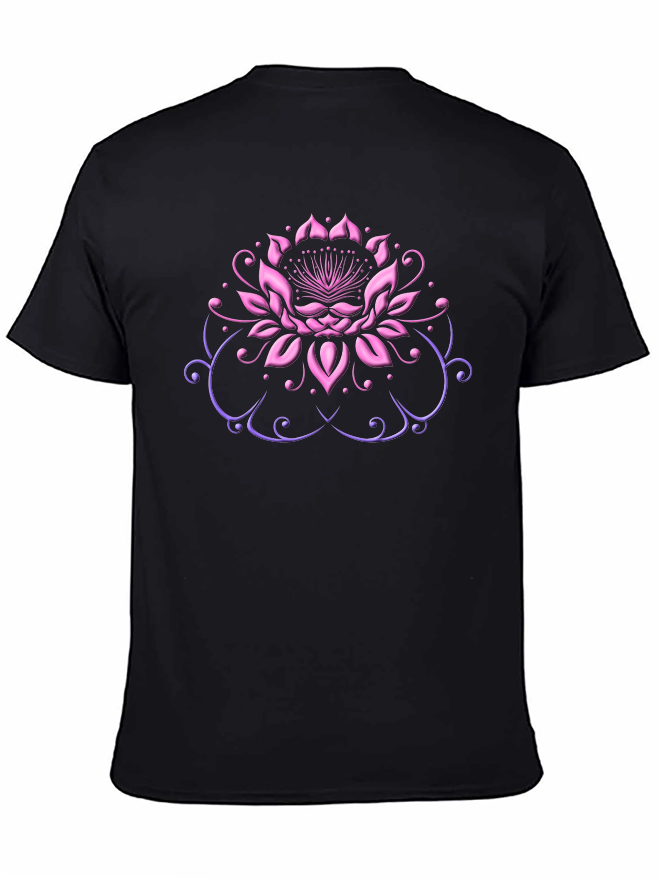 Black Lotus Flower Graphic Tee view 4