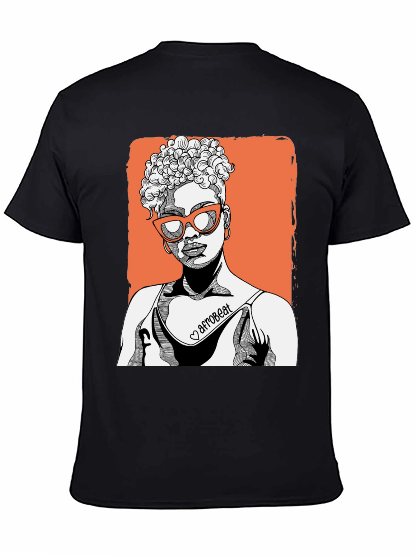 Black Afrobeat Woman Graphic T-Shirt - Stylish Casual Tee view 4
