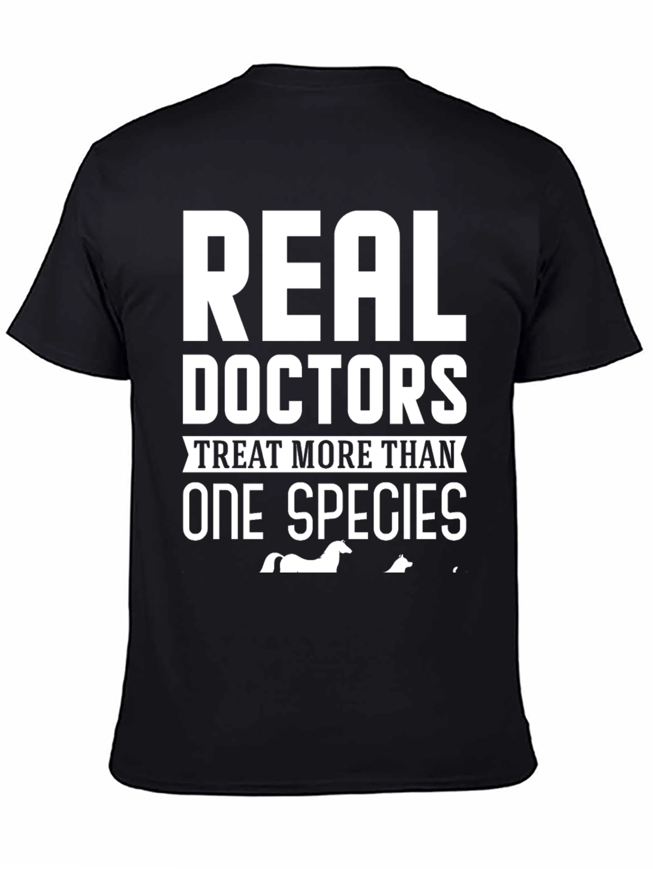 Black Real Doctors Treat More Than One Species T-Shirt view 4