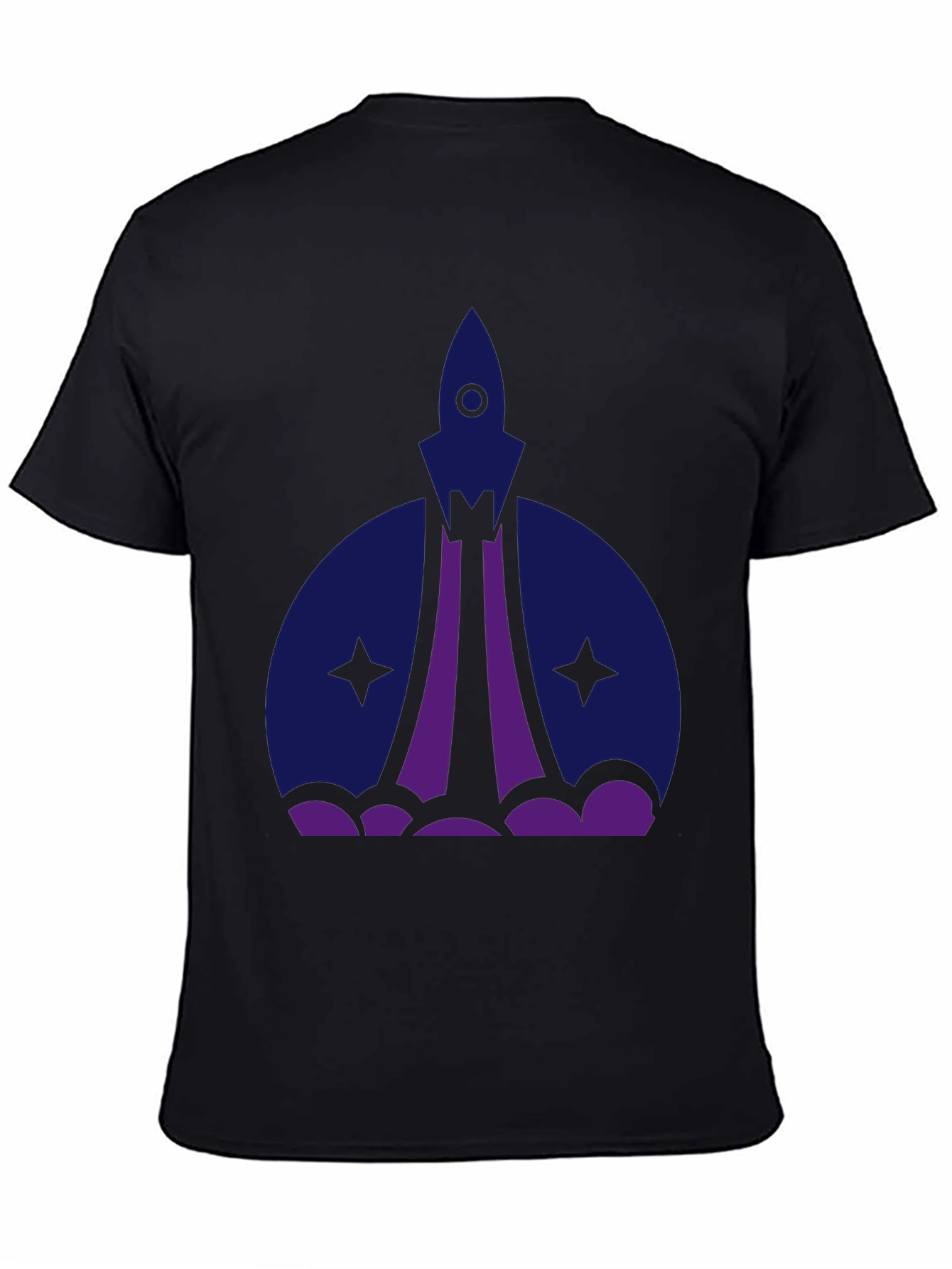 Black Rocket Launch Graphic Tee - Black Unisex Shirt view 4