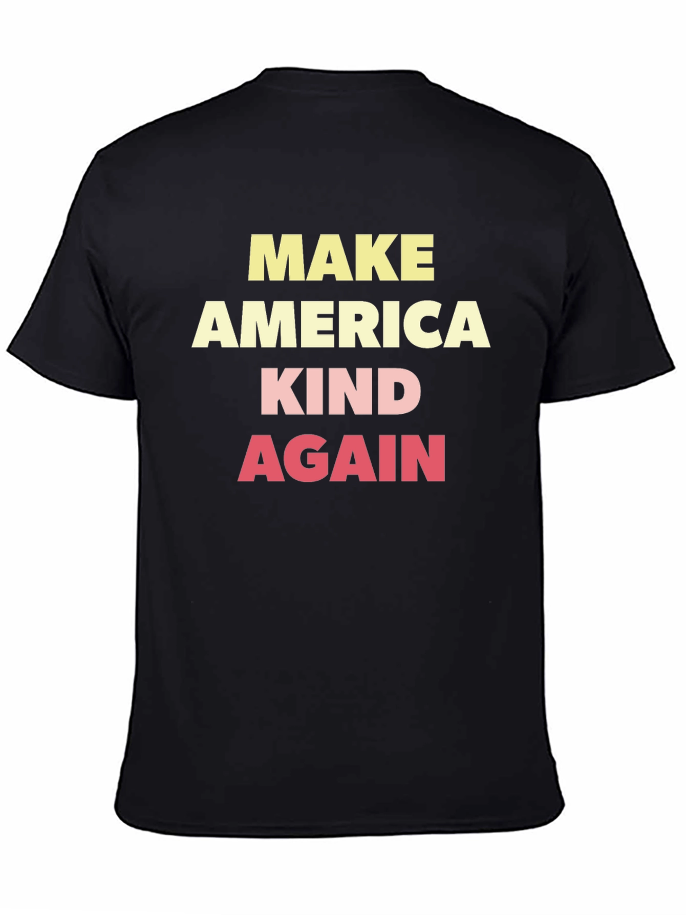Black Make America Kind Again Graphic Tee - Black Cotton T-Shirt view 4