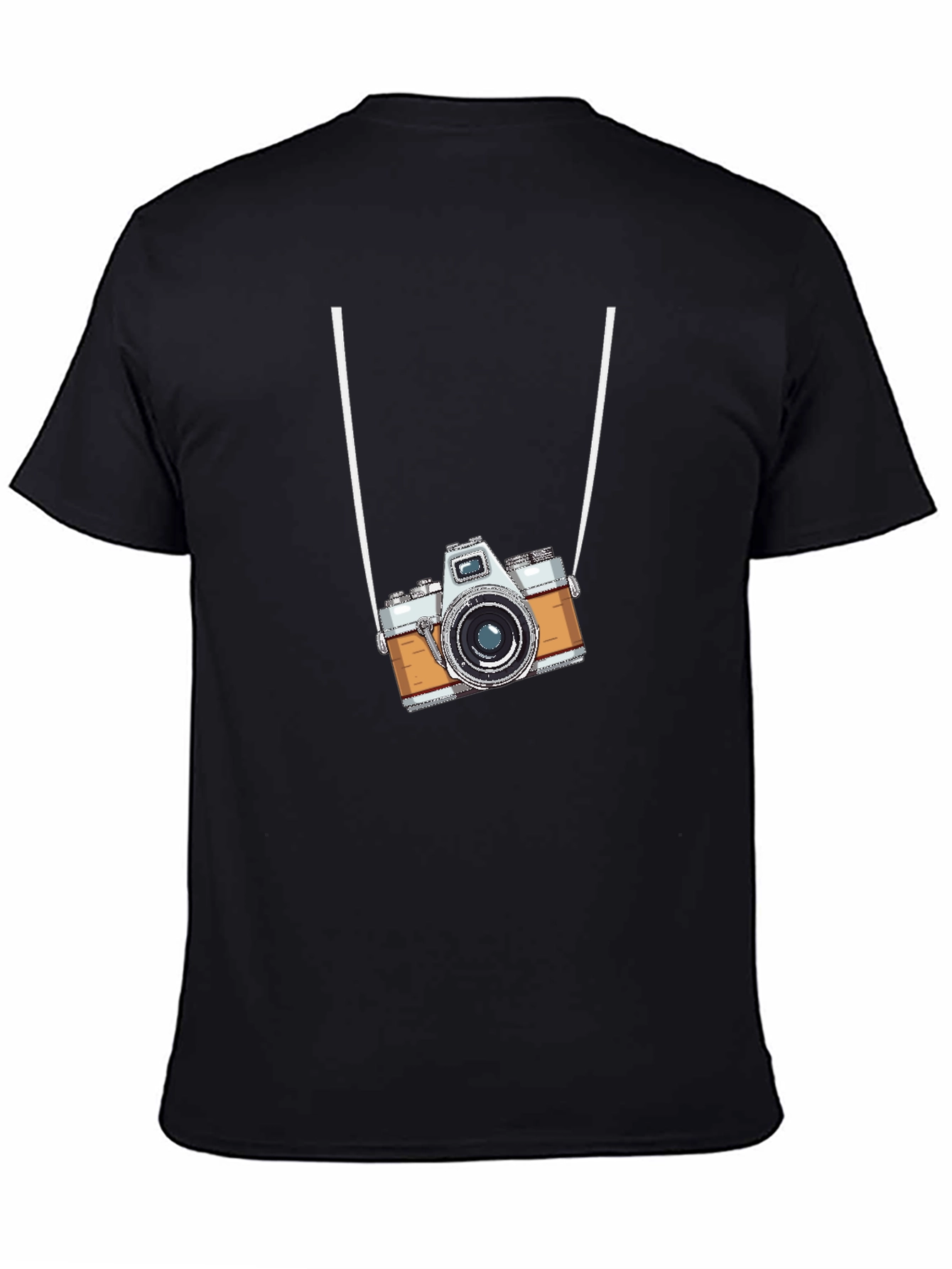 Black Vintage Camera Graphic T-Shirt - Cool Retro Style view 4