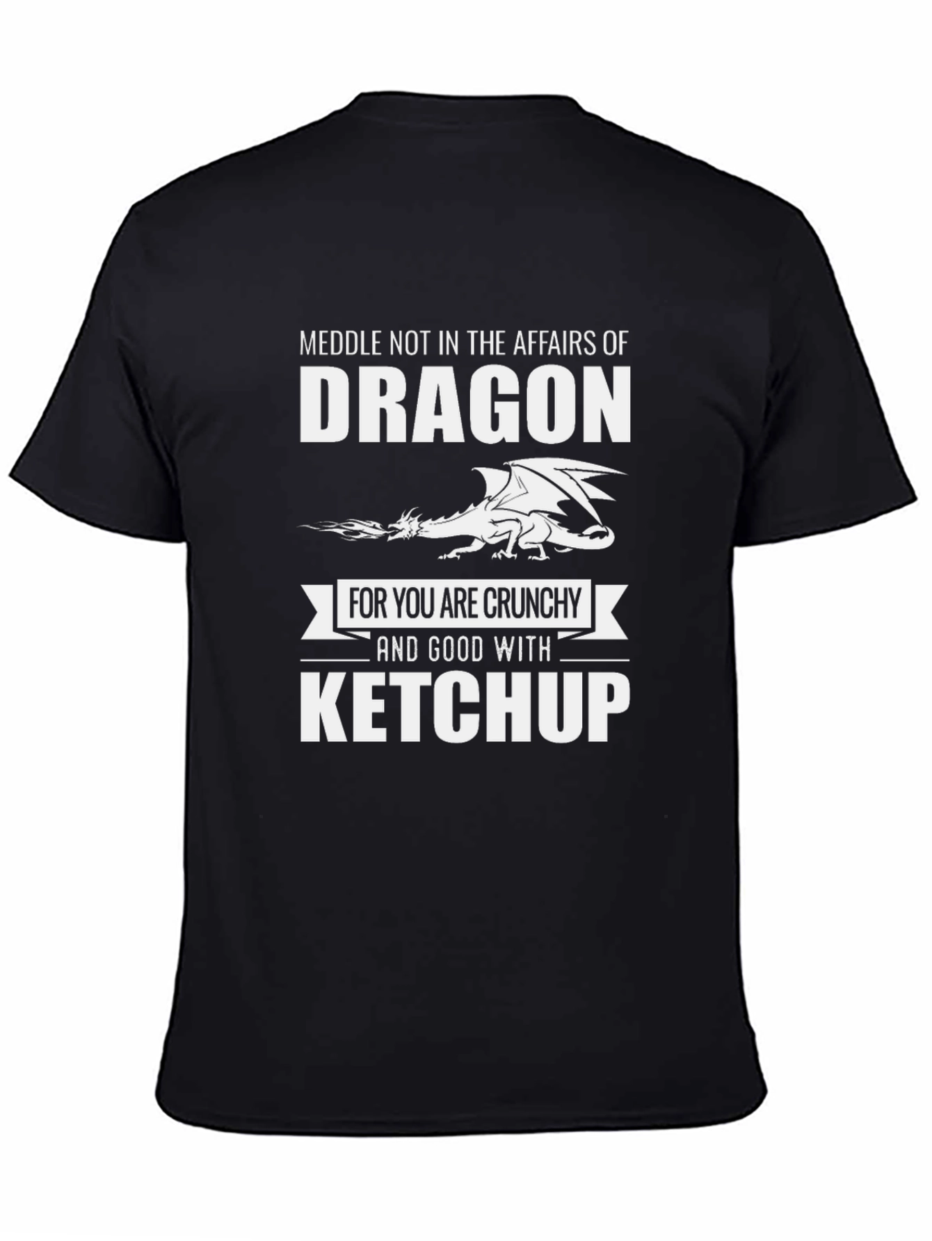 Black Dragon Crunchy Ketchup T-Shirt - Black view 4