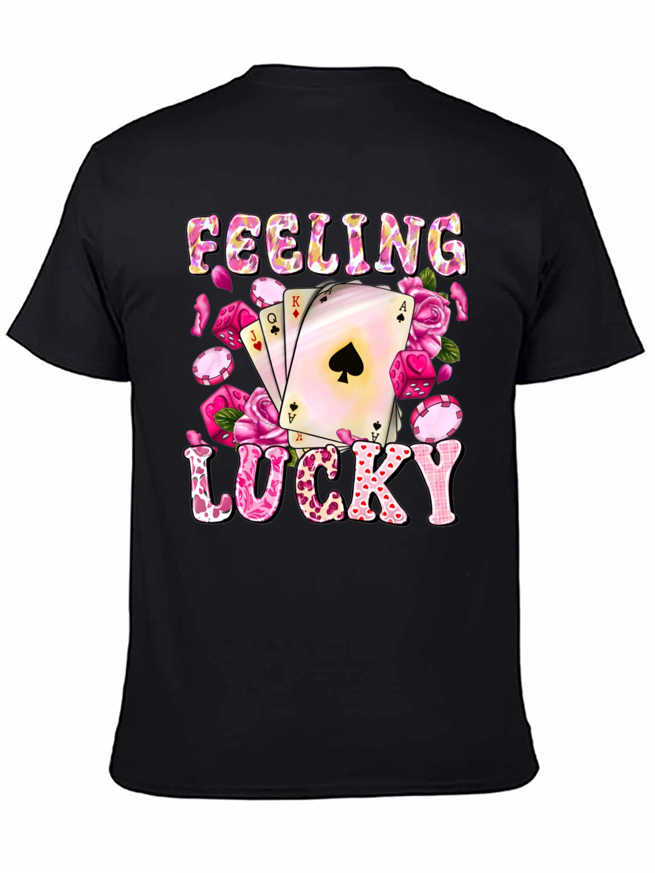 Feeling Lucky Poker Card Graphic Tee - 4