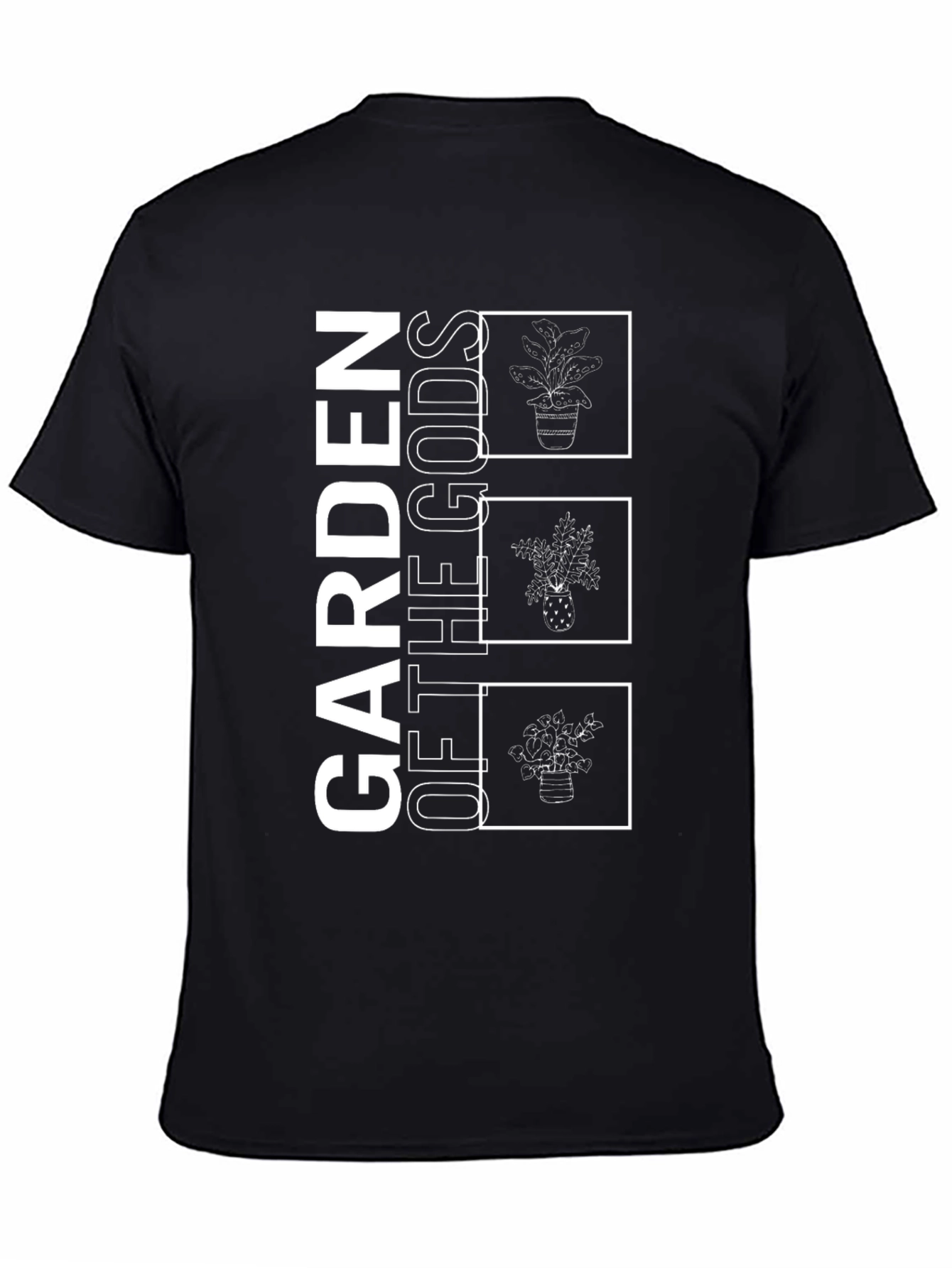 Black Garden of the Gods Graphic Tee - Stylish Plant Lover's Shirt view 4