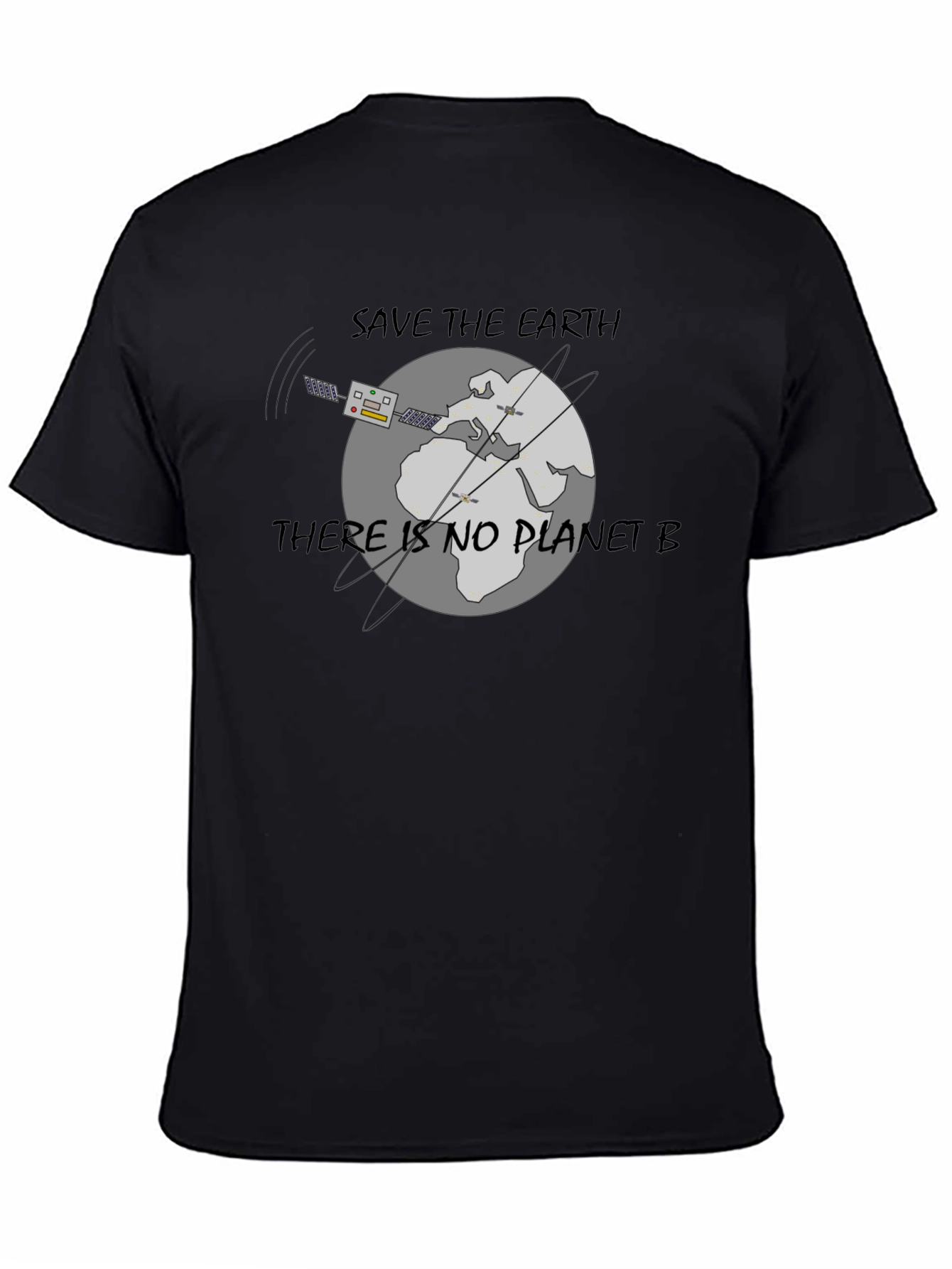 Black Save the Earth Black T-Shirt view 4