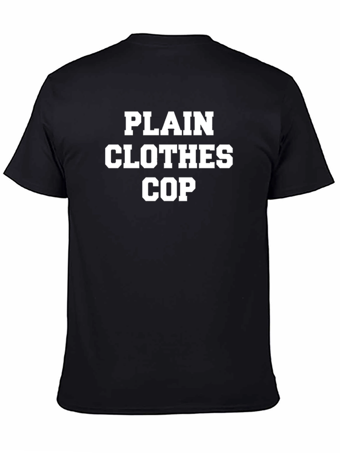 Black Plain Clothes Cop T-Shirt view 4