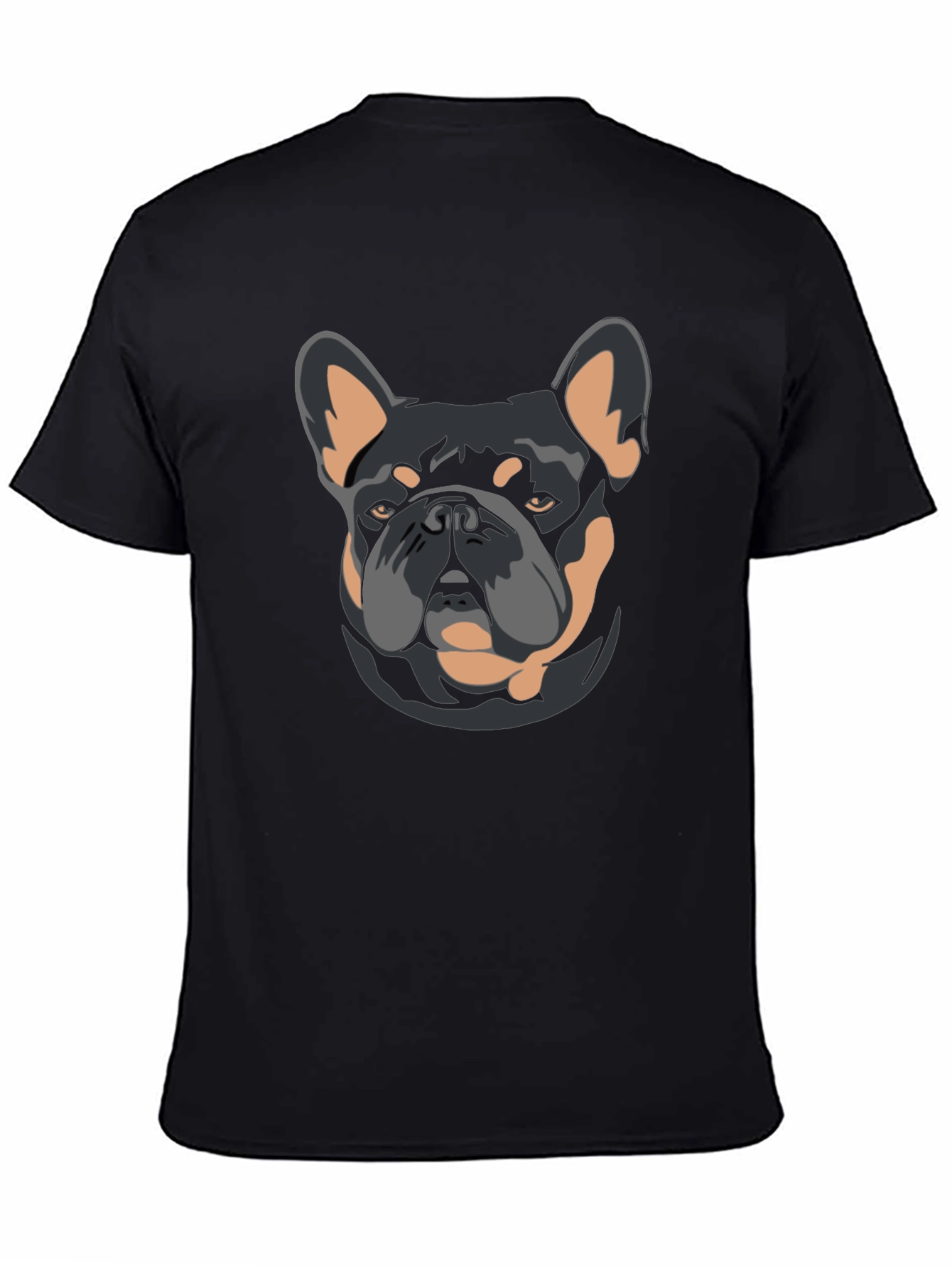 Black Black Dog Graphic T-Shirt - French Bulldog Design view 4