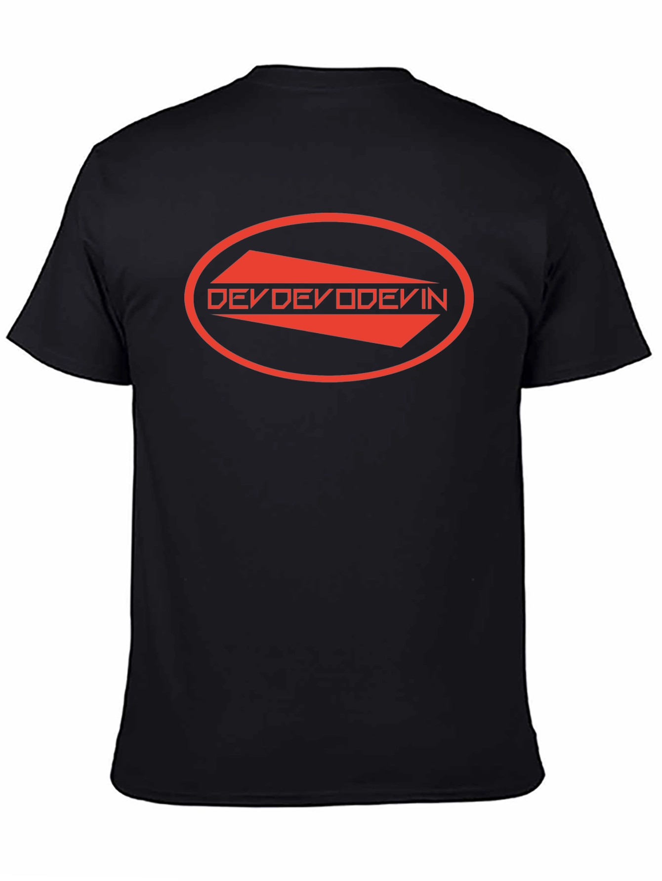 Black Devo Band T-Shirt - Classic Red Design view 4