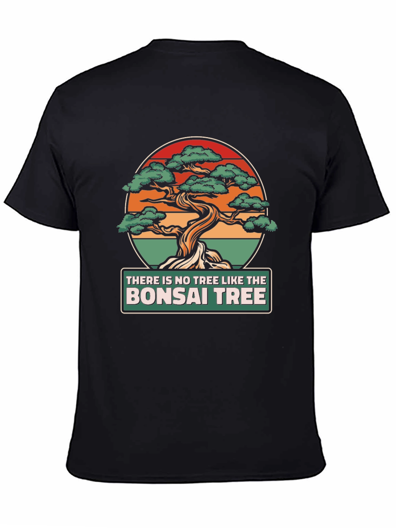 Black Bonsai Tree Graphic T-Shirt - Unique Design view 4