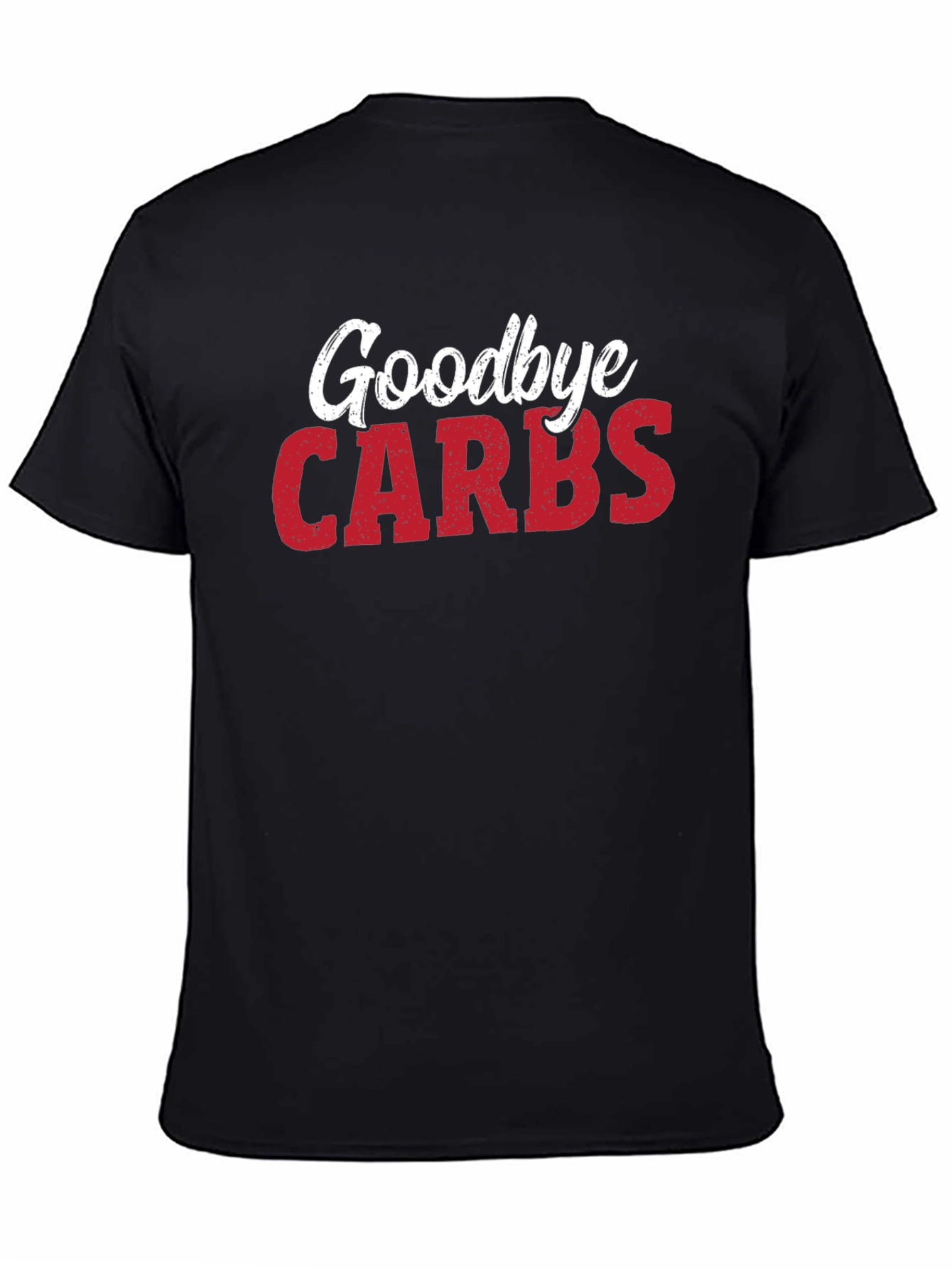 Black Goodbye Carbs T-Shirt - Funny Diet Tee view 4
