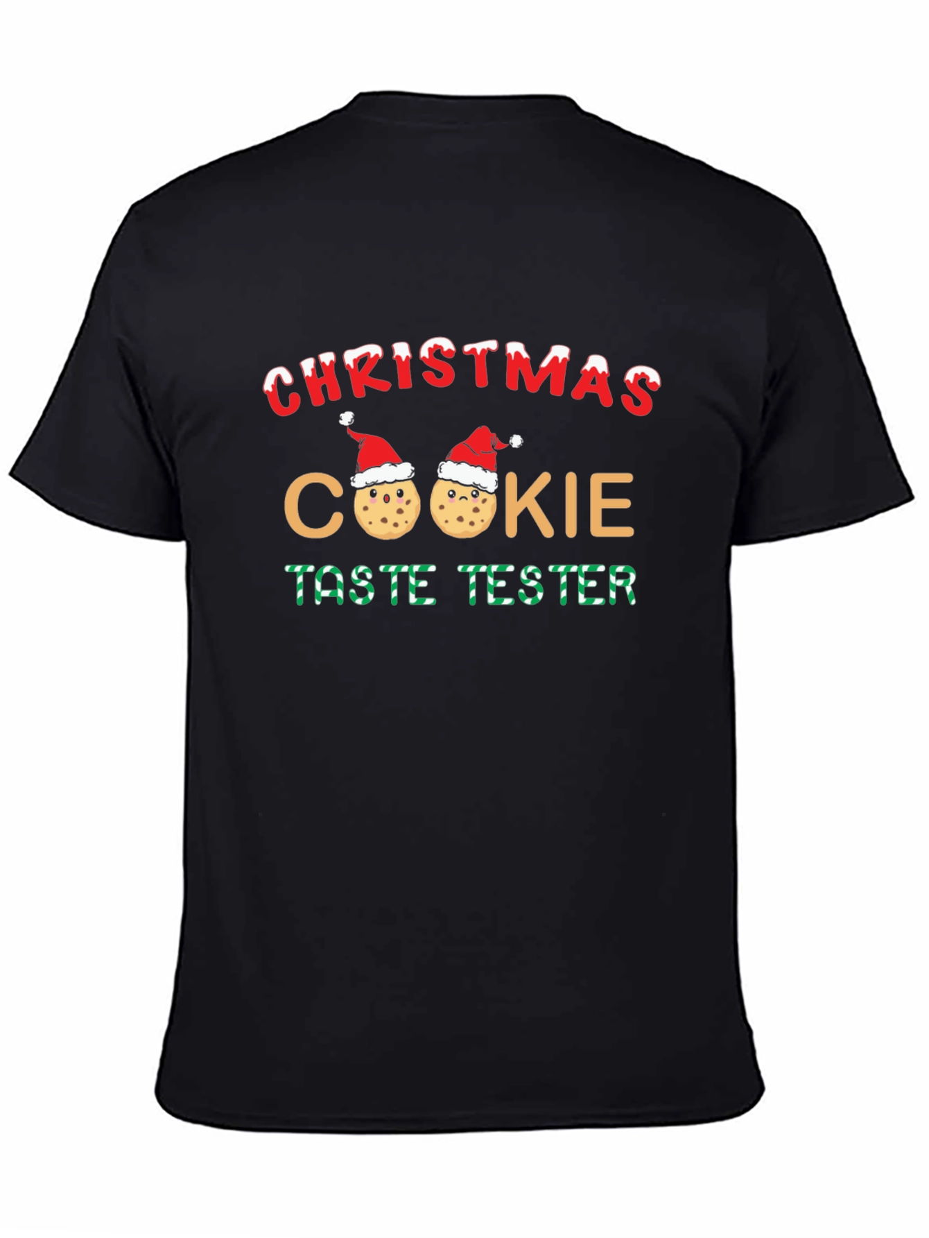 Black Christmas Cookie Taste Tester T-Shirt view 4