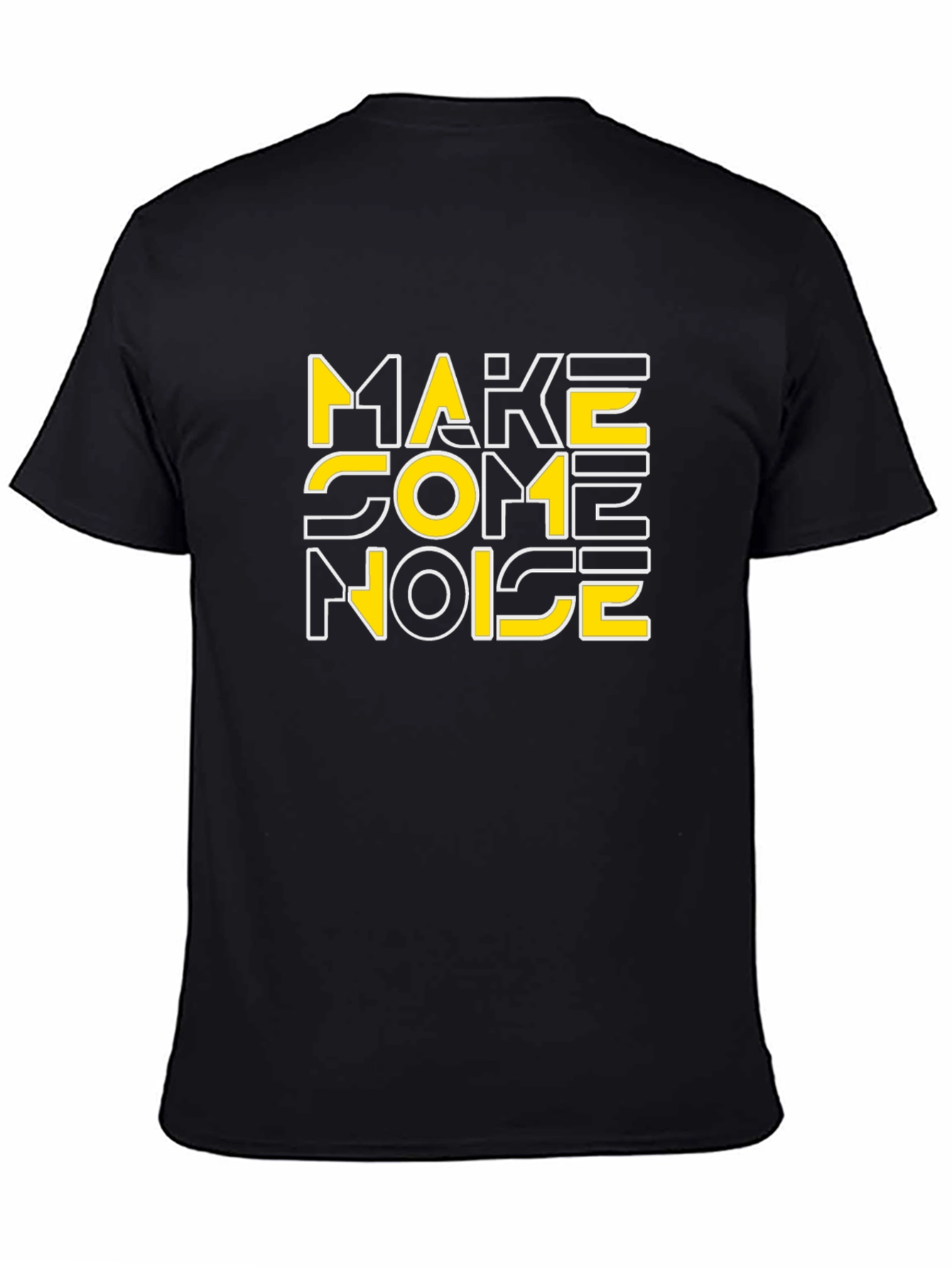 Black Make Some Noise Graphic Tee - Black view 4