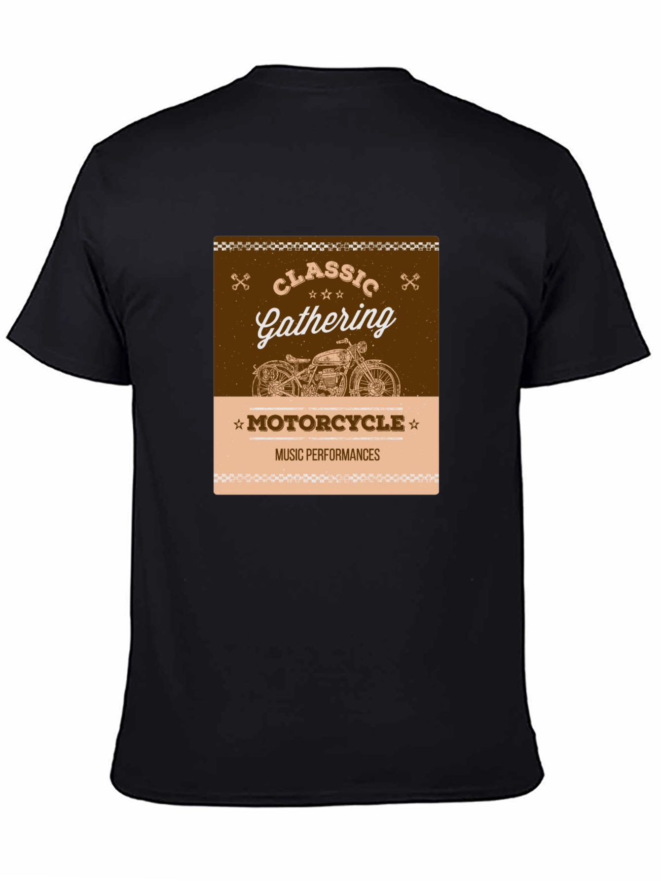 Black Classic Motorcycle Gathering Black T-Shirt view 4