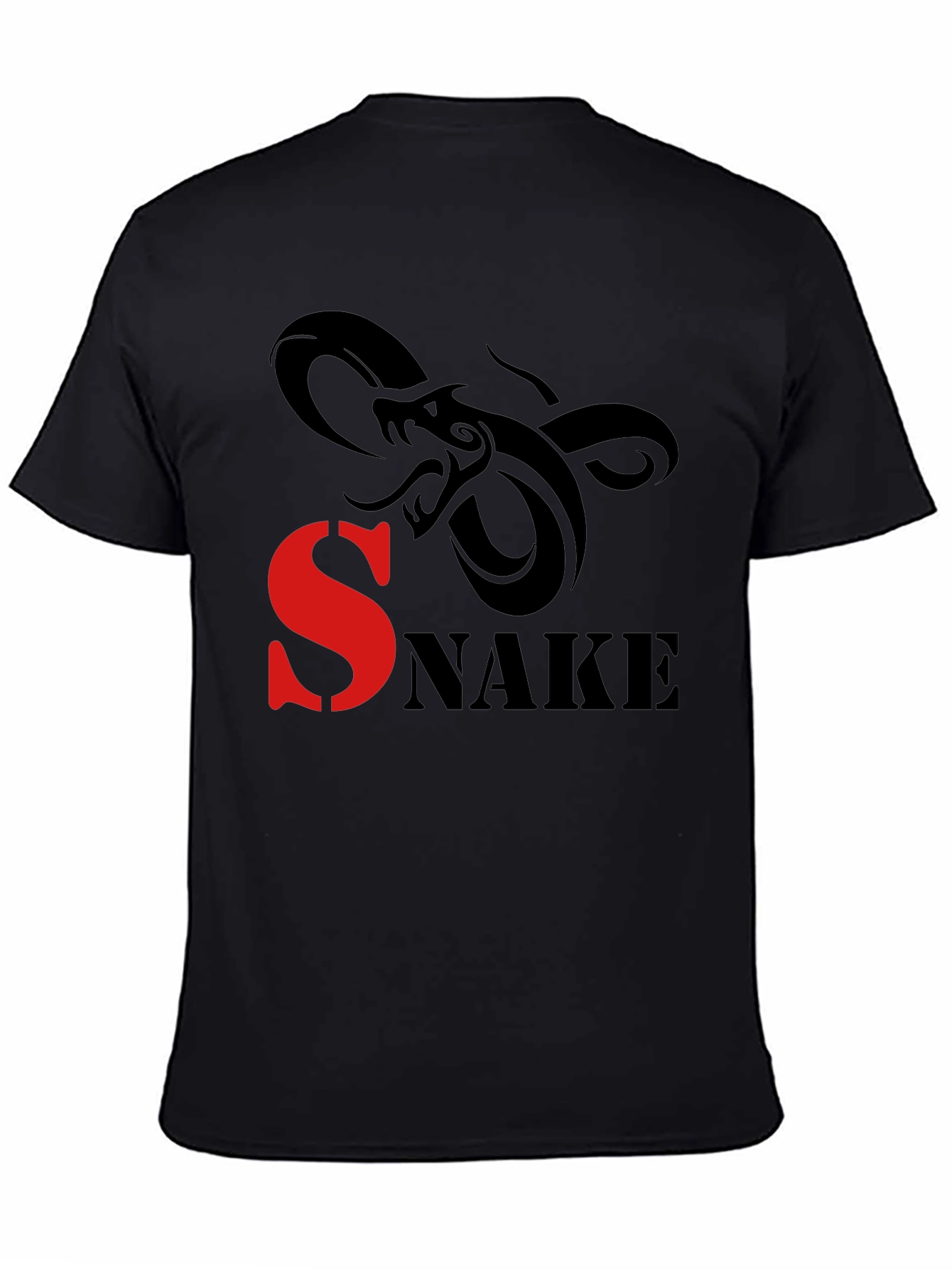 Black Snake Graphic Print T-Shirt view 4