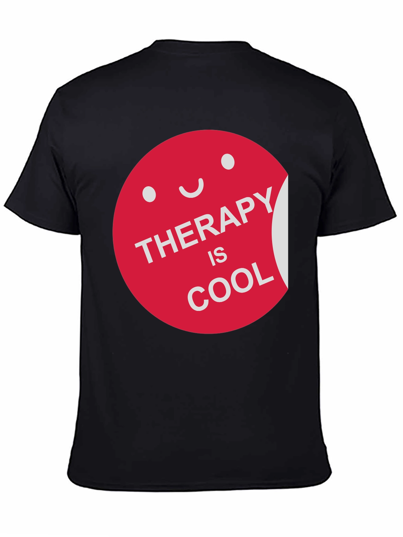 Black Therapy is Cool Graphic Tee -  Comfortable Cotton T-Shirt view 4
