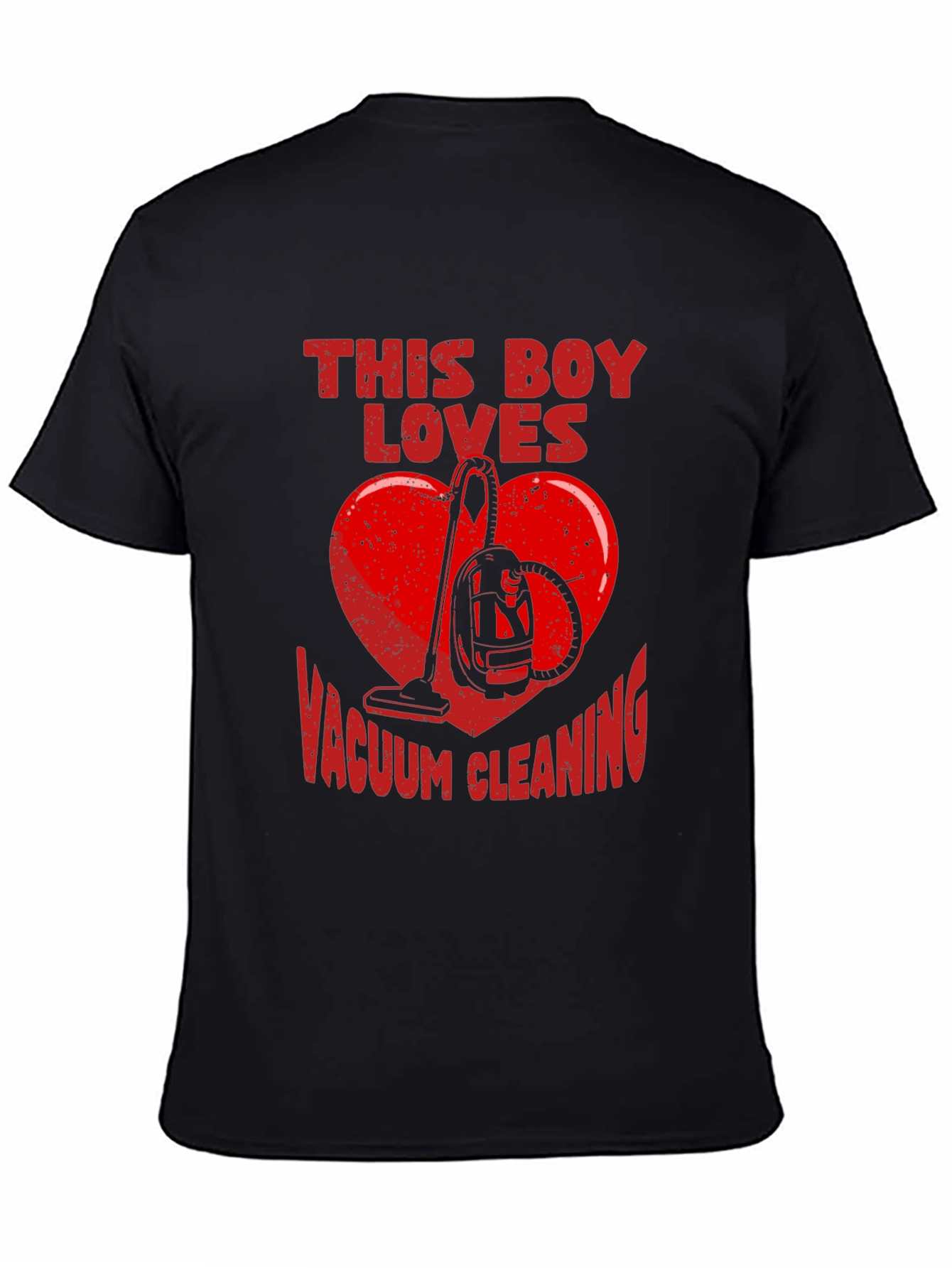Black Funny Vacuum Cleaning Lover T-Shirt view 4