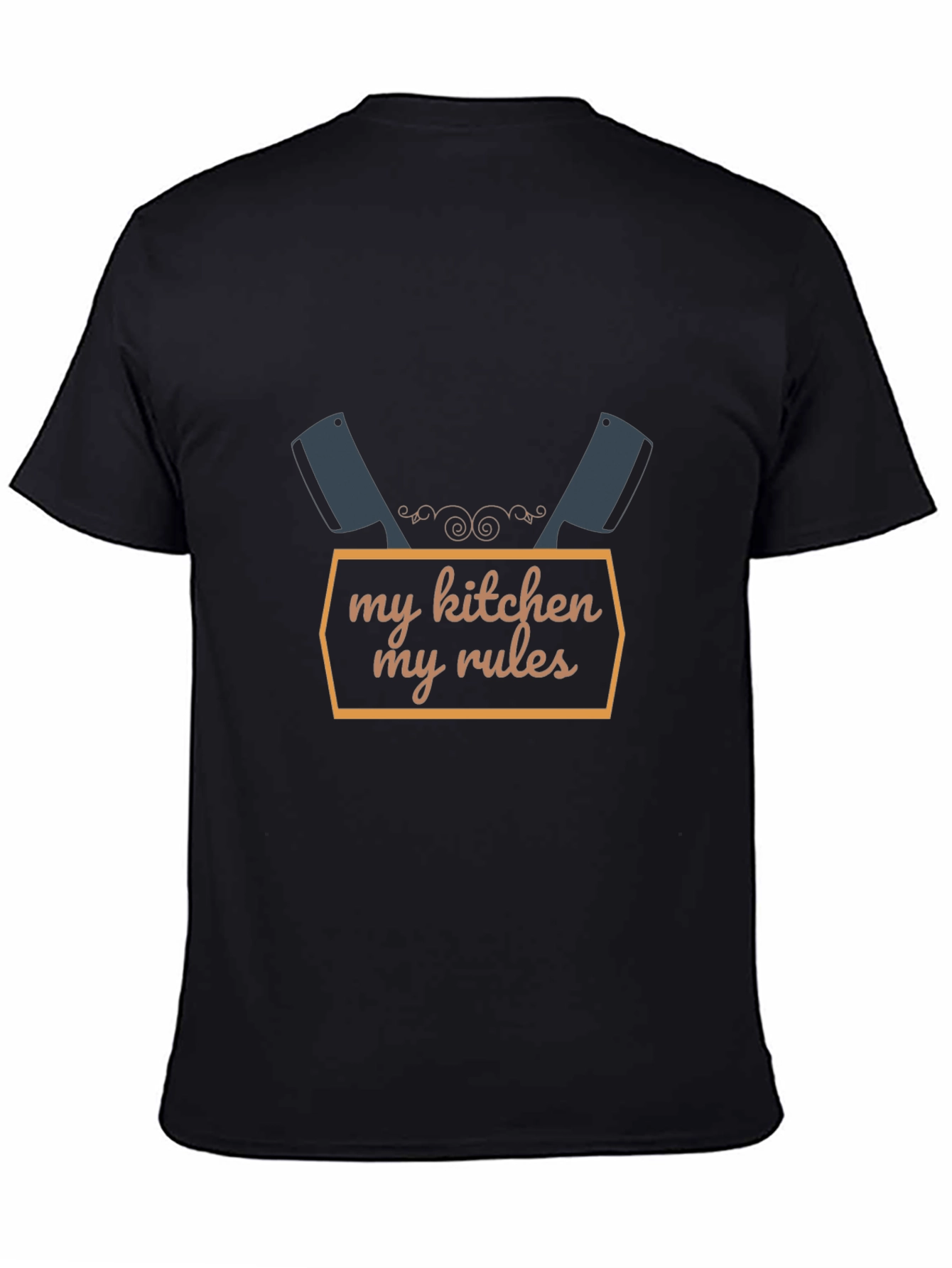 Black My Kitchen My Rules Graphic T-Shirt for Chefs view 4