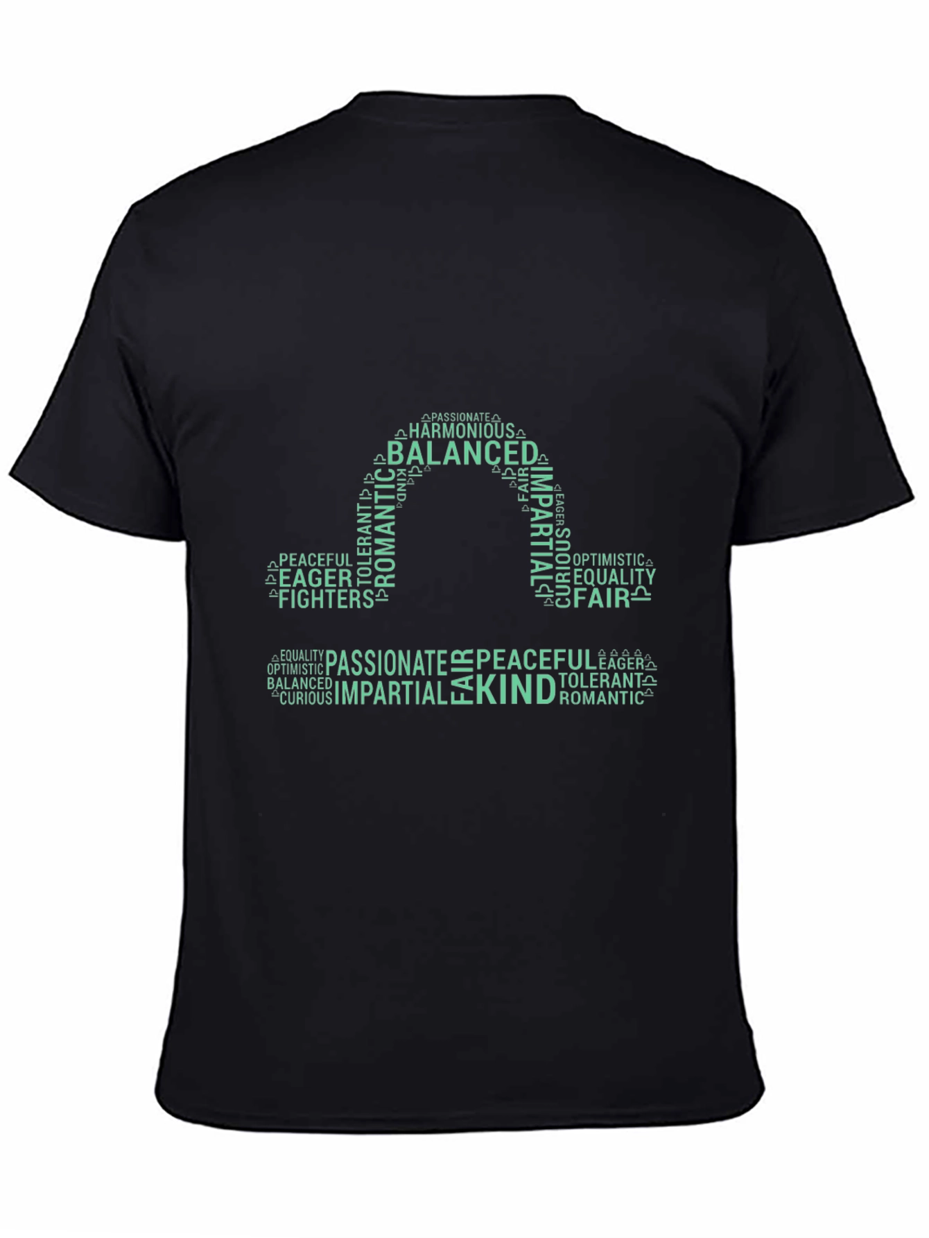 Balanced Libra Word Art Tee - Black - 4