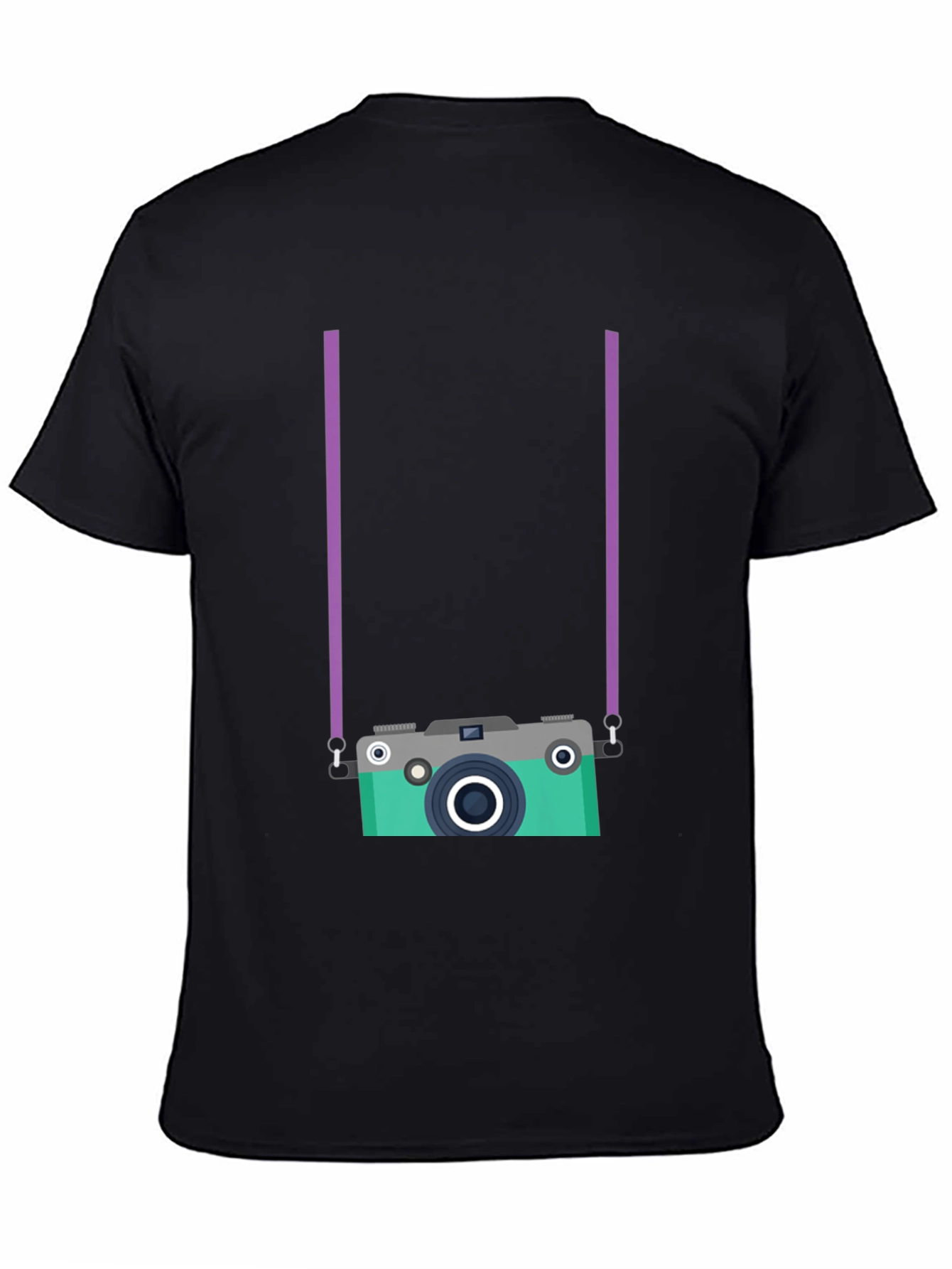 Black Retro Camera Graphic Tee view 4